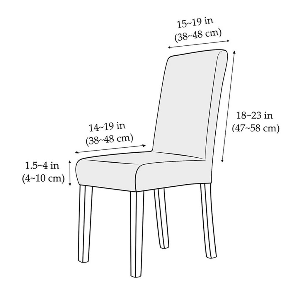 Stuhlbezug GelldG Abnehmbare Überzug Abdeckung, Bi-Elastic Stuhlhussen., Stretch