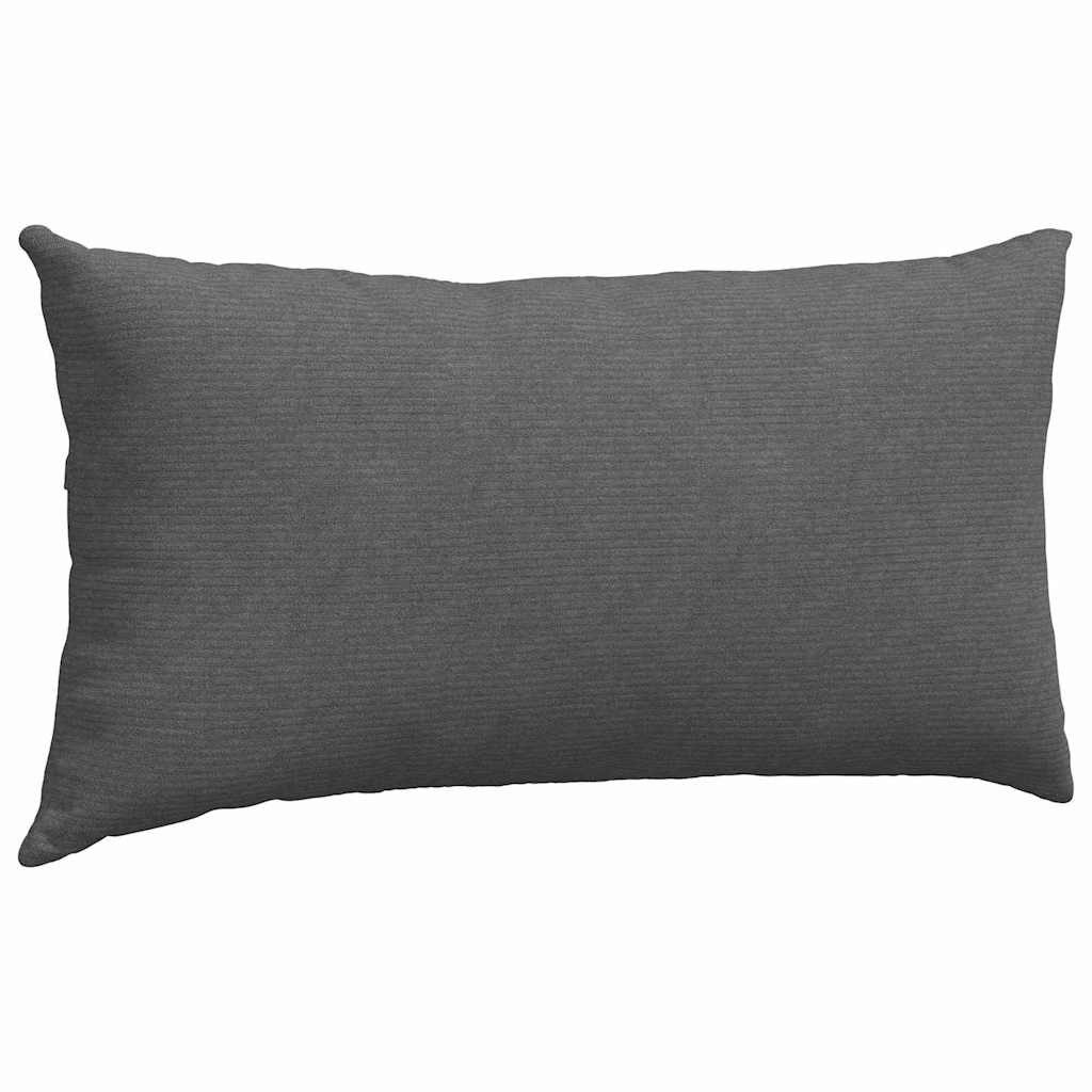 vidaXL Sitzauflage Sofakissen 2 Stück Dunkelgrau 80 x 40 cm Cordstoff, (2 St) – Bild 5 von 5
