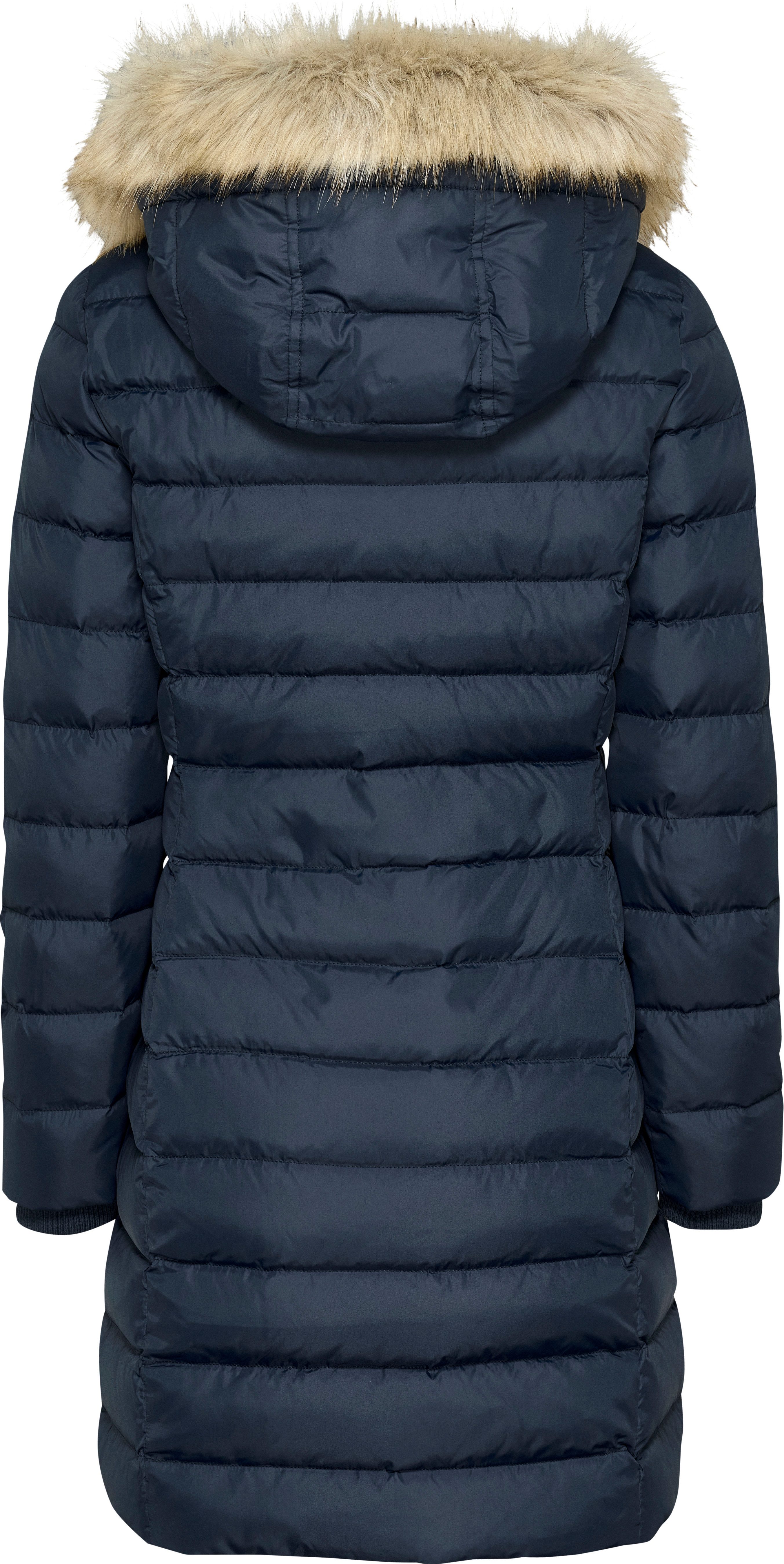 Tommy Jeans Steppmantel TJW ESSENTIAL HOODED DOWN COAT Kunstfaser