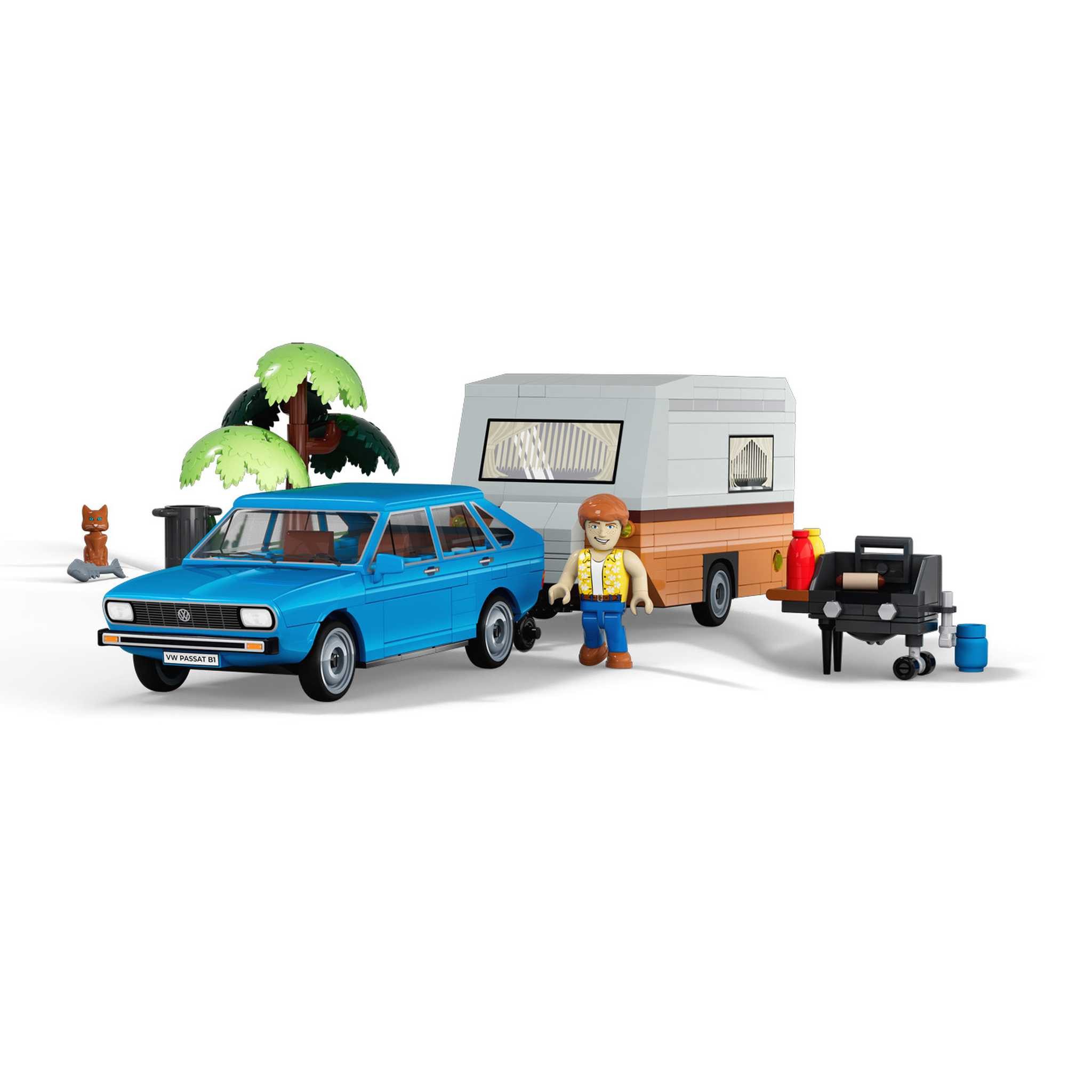 COBI CB-24643 - VW Passat B1 mit Wohnwagen(Cobi) Spielbausteine