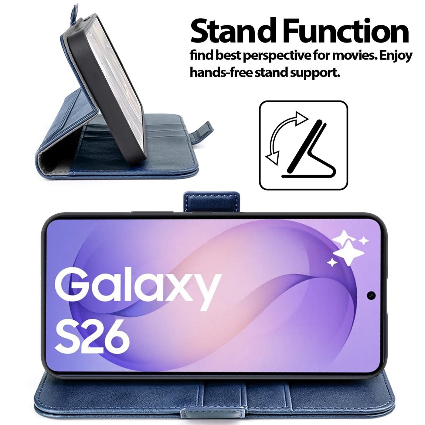 CoolGadget Handyhülle Book Case Elegance Tasche für Samsung Galaxy S26 6,3 Zoll, Hülle Magnet Klapphülle Flip Case für Samsung S26 Schutzhülle – Bild 2 von 5