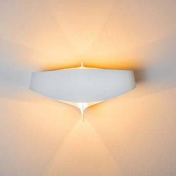 hofstein Wandleuchte »Aschi« Wandlampe aus Metall in Weiß, ohne Leuchtmittel, moderne mit Up & Down-Effekt, G9 max. 33 Watt, Innen mit Lichteffekt