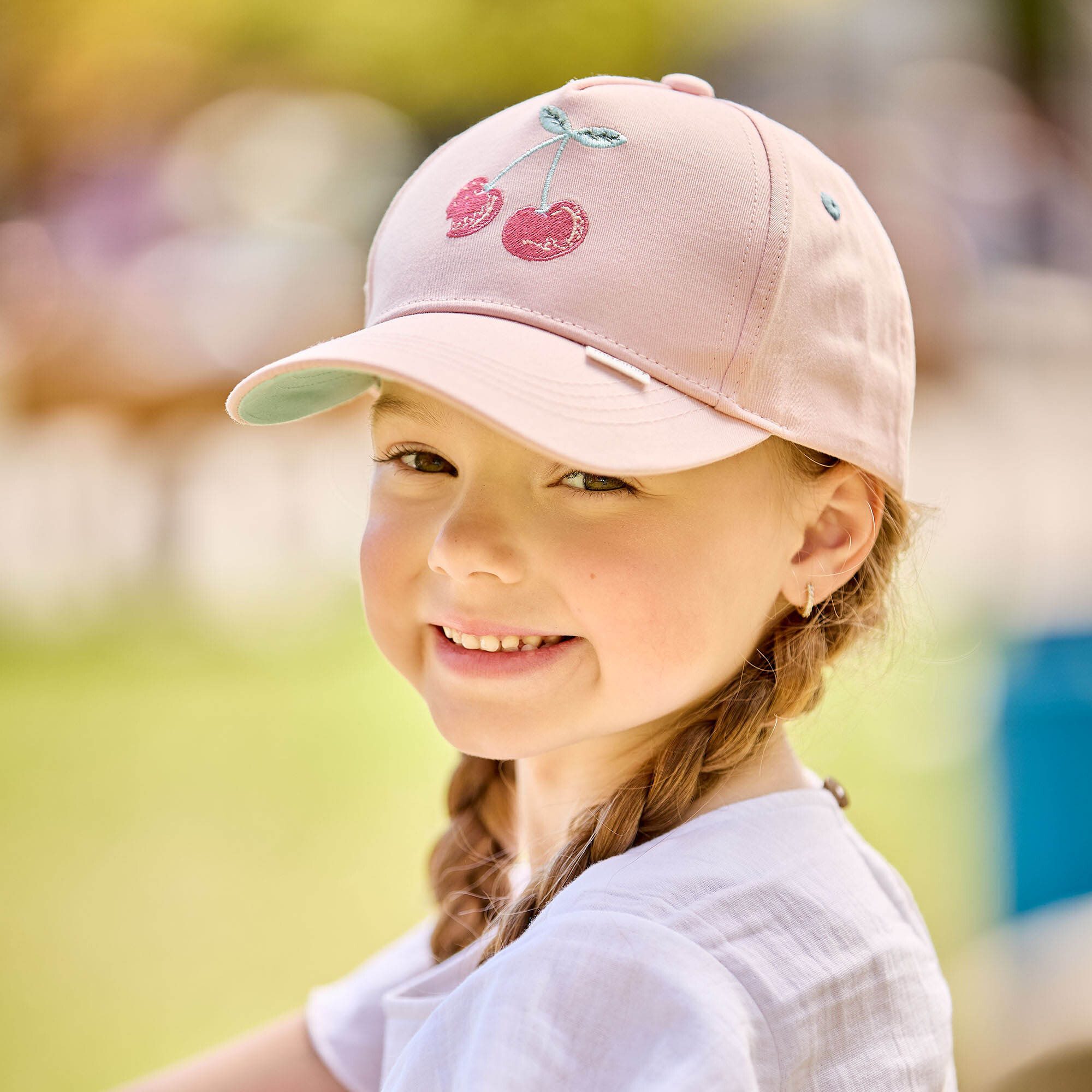 MAXIMO Baseball Cap KIDS GIRL-Cap, Kirschen Stickerei, Klettverschluß (1-St)