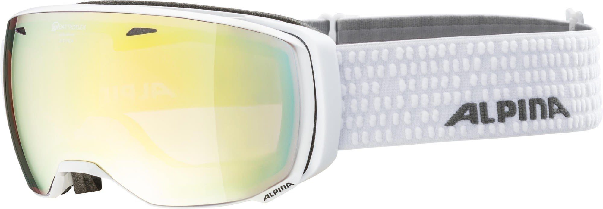 Alpina Sports Skibrille Qhm Skibrille White Alpina Gold Estetica - Mirror Alpina