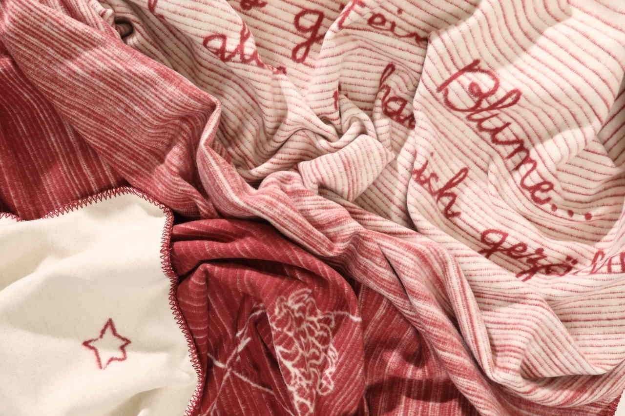 Wohndecke Der kleine Prinz Blume Kuscheldecke, KOLTER, Nachhaltig, vegane Bio-Baumwolle, Made in Germany