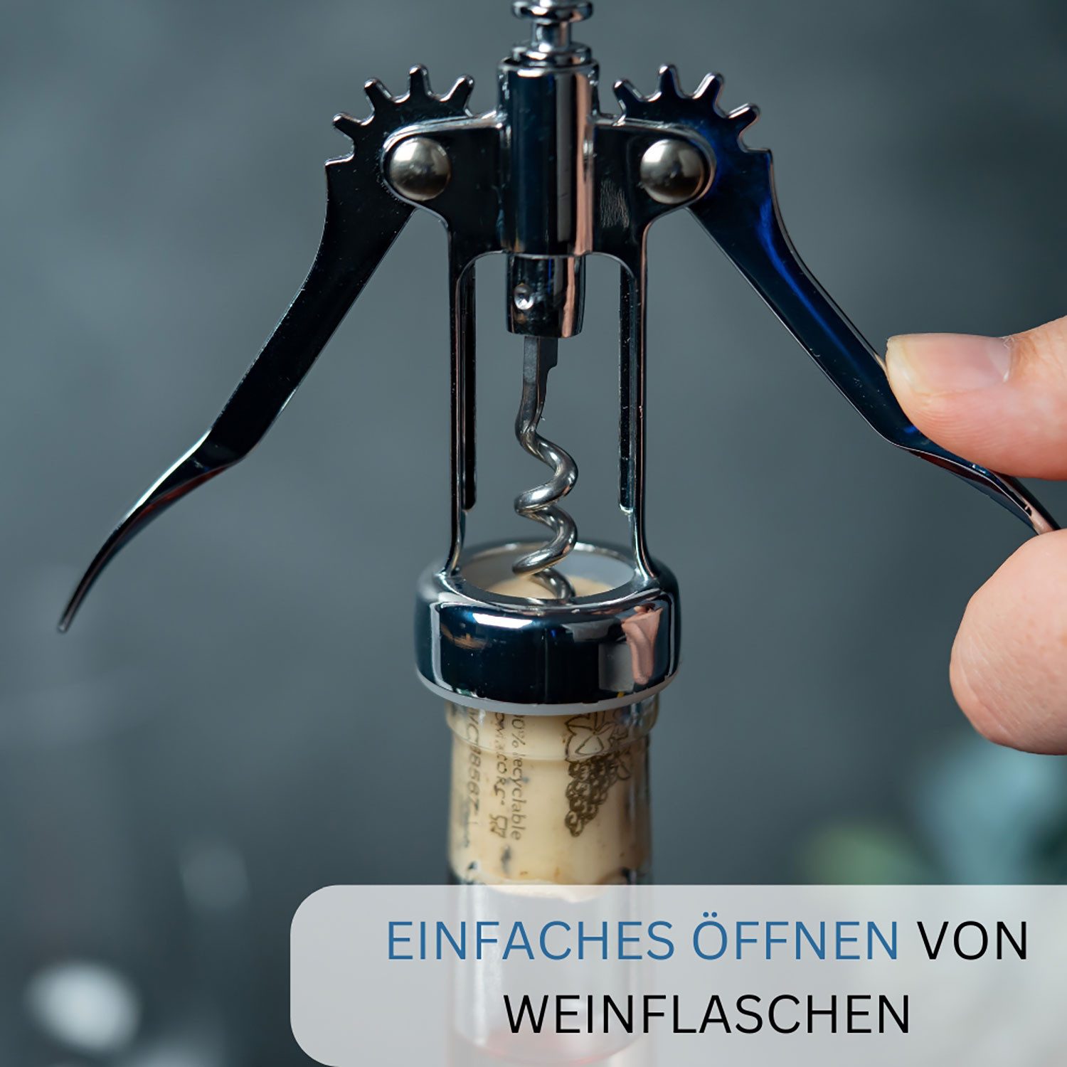 WESTMARK Korkenzieher mit Kapselheber und Wendel mit Seele, Hebelkorkenzieher, Verchromt – Bild 2 von 5