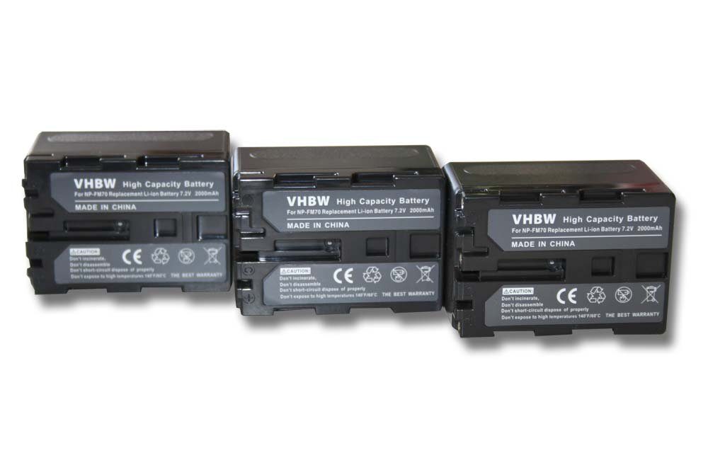 vhbw DCR-TRV480, Sony DCR-TRV38, mAh DCR-TRV350, passend DCR-TRV39, 2000 Kamera-Akku für