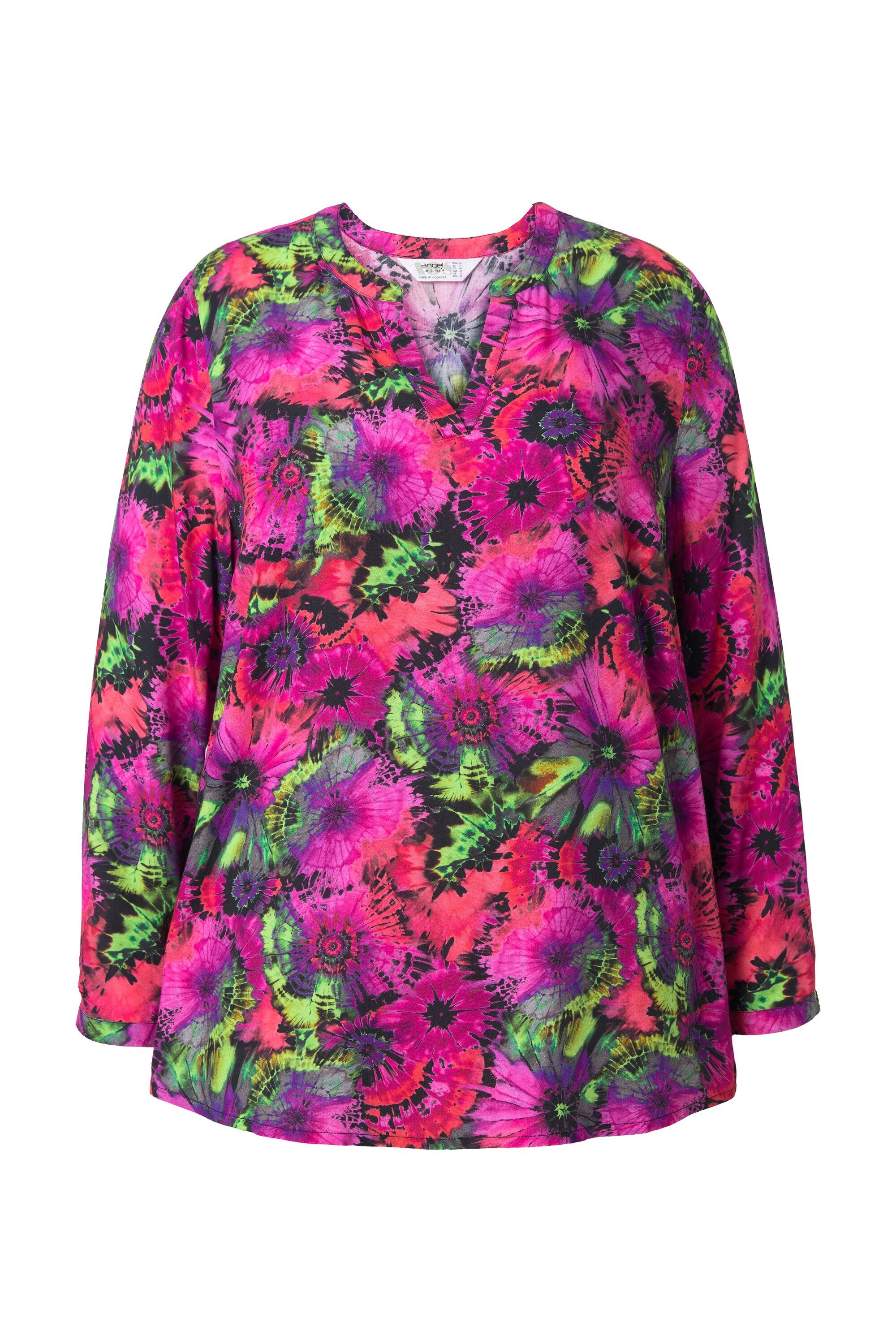 Angel of Style Tunika Tunika farbiges Batik-Muster Langarm günstig online kaufen