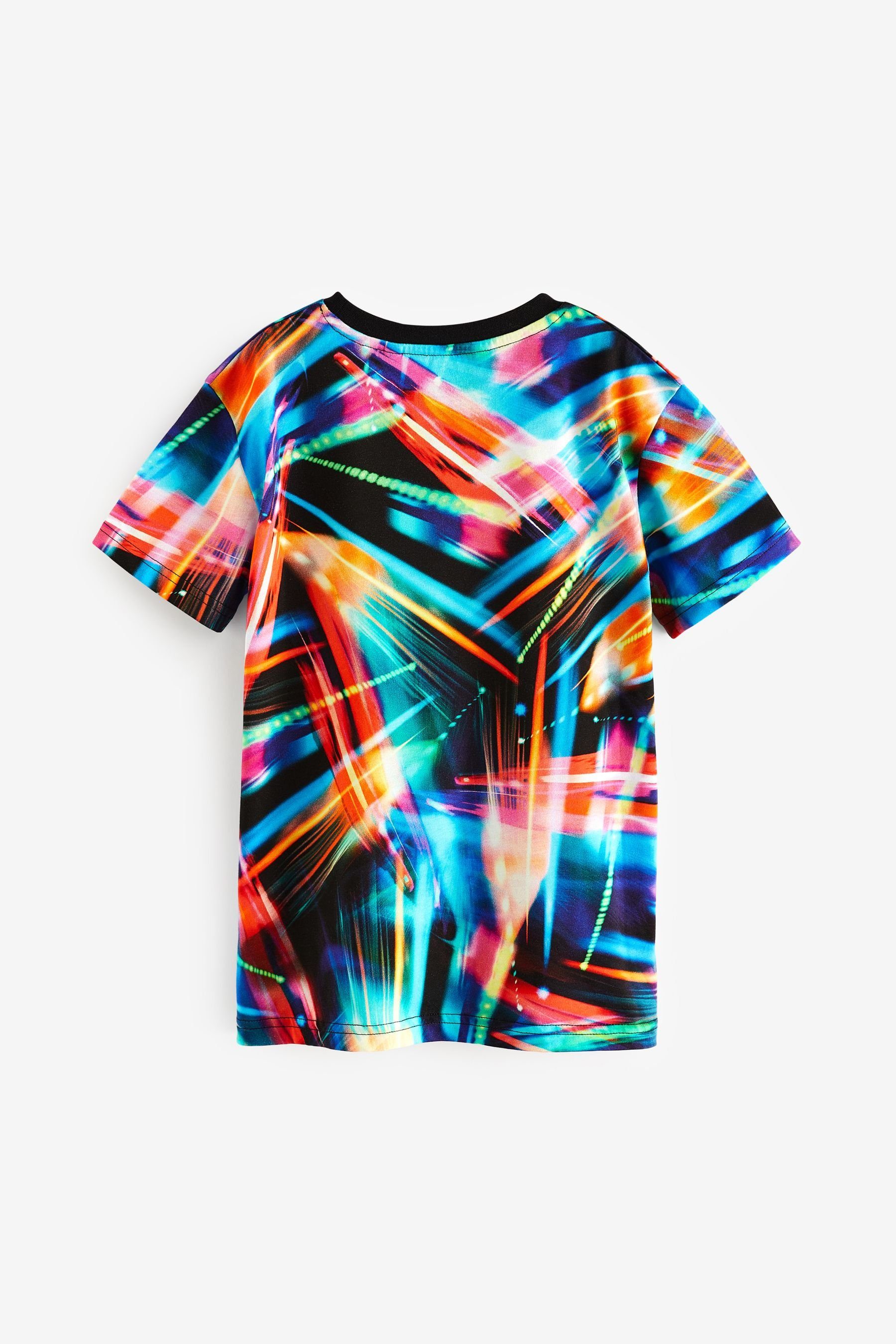 Neon (1-tlg) mit Bright Next T-Shirt durchgehendem T-Shirt Print Kurzärmeliges