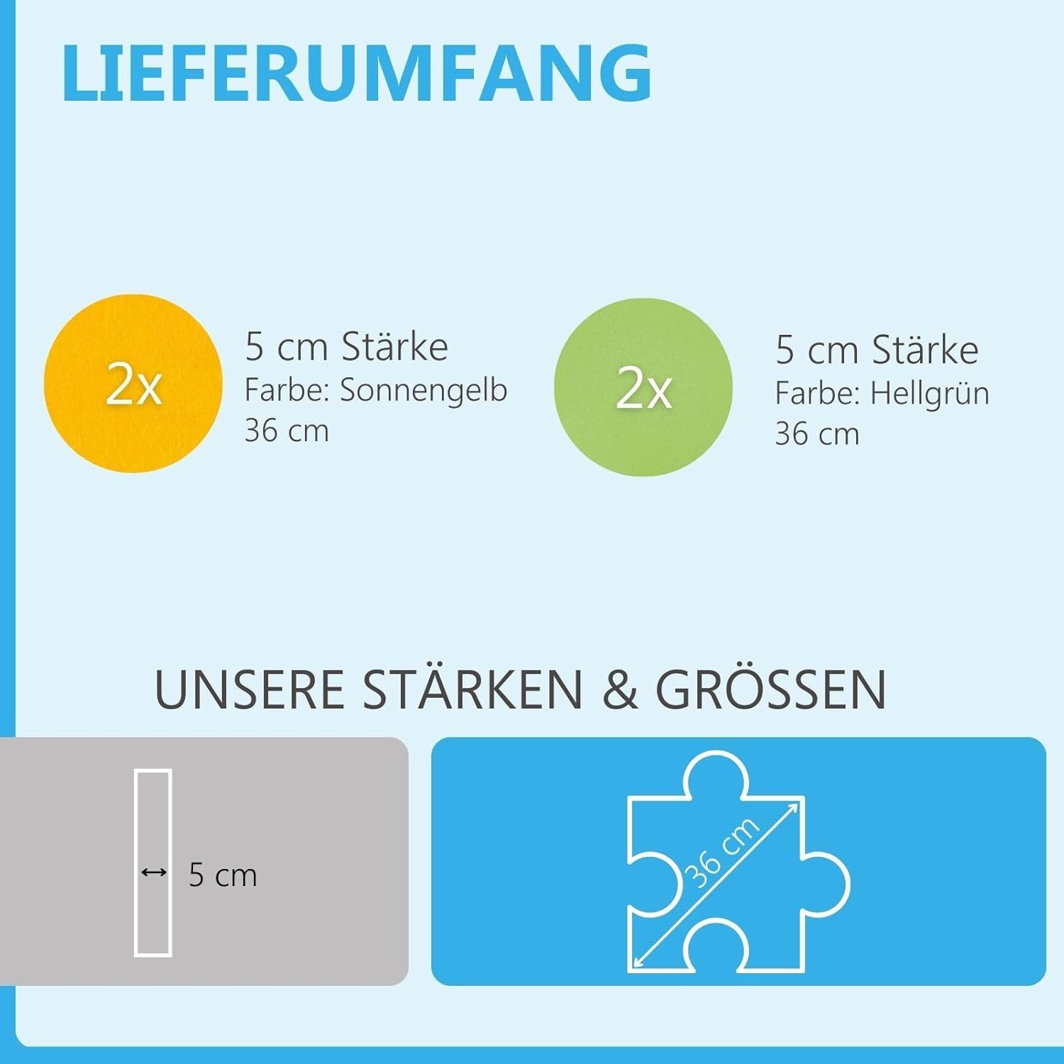 platino24 Akustikplatte Schallabsorber-Set PUZZLE aus Basotect G+ mit Akustikfilz
