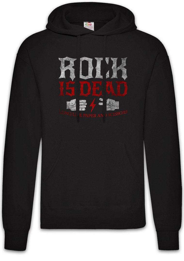 Hoodie Rock is Dead Long Live II Herren Hoodie And Roll Punk Music Musician