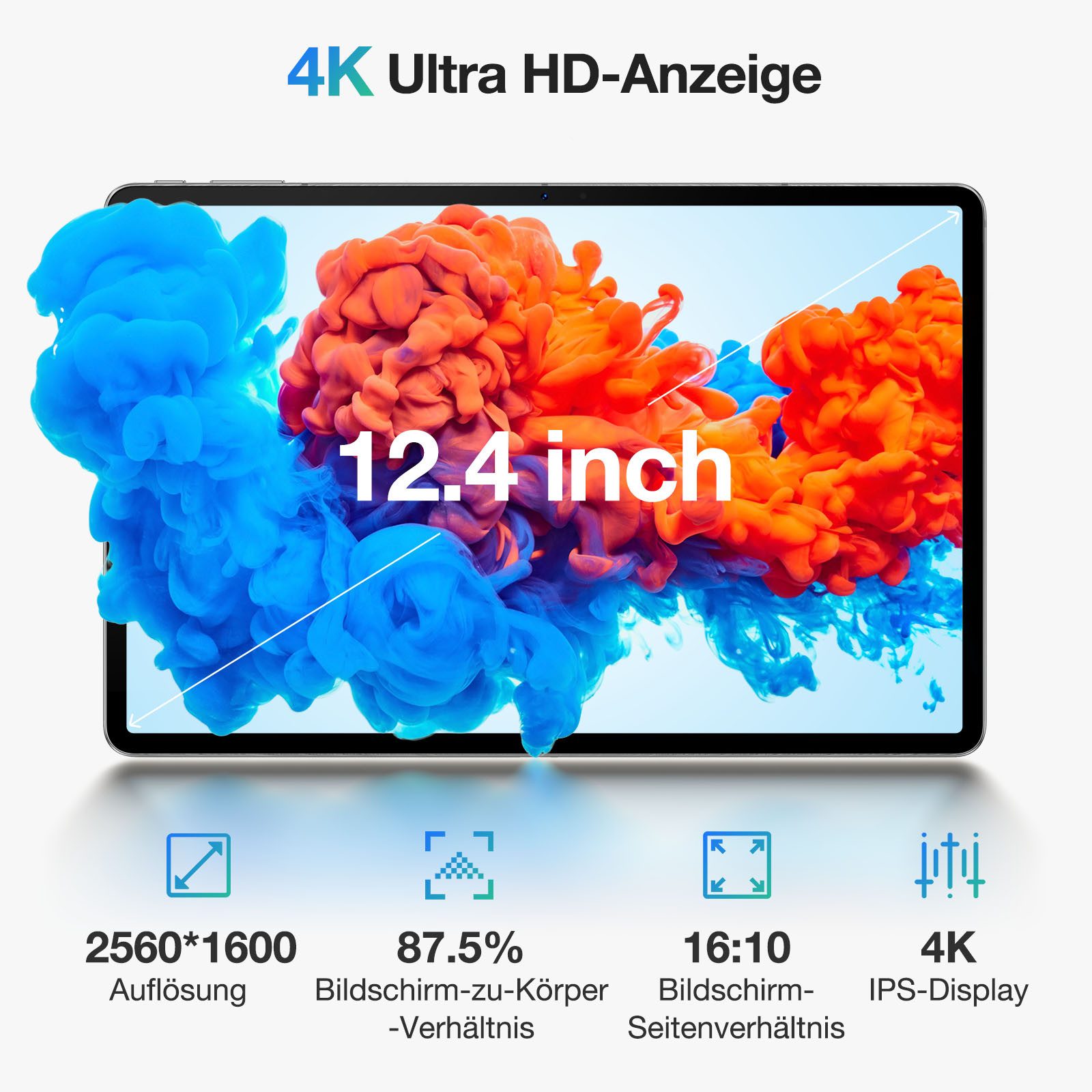 DOOGEE T30 MAX 512GB/2 TB TF,10800 mAh/33 W, 50MP+20MP Ohne Vertrag Tablet (12.4", 512 GB, GSM/WCDMA/FDD/TDD, Outdoor Handy,TÜV-Zertifizierung, 4G LTE, 5G WiFi, OTG-Unterstützung)