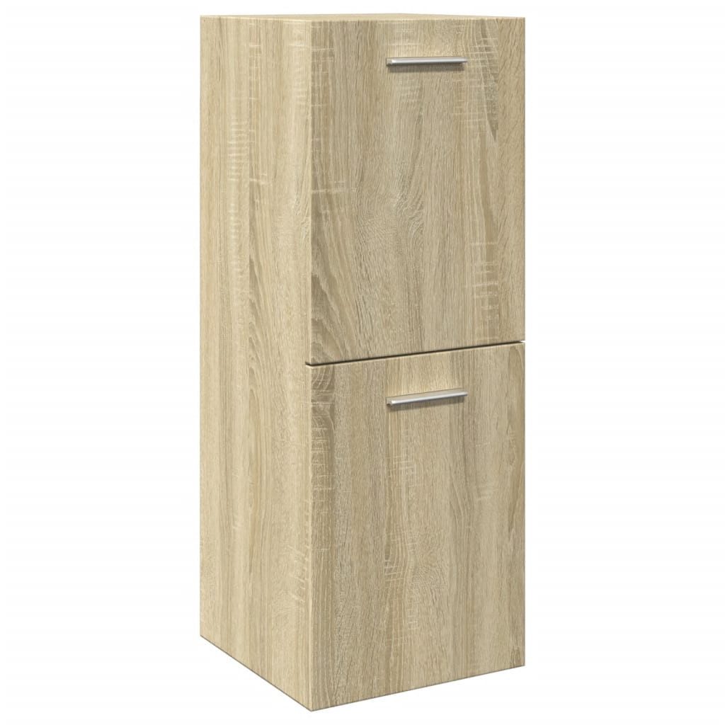 vidaXL Badezimmer-Set Badezimmerschrank Sonoma-Eiche 30x30x80 cm günstig online kaufen
