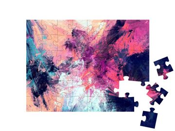puzzleYOU Puzzle Feuerwerk - abstrakte Malerei, 48 Puzzleteile, puzzleYOU-Kollektionen Abstrakt