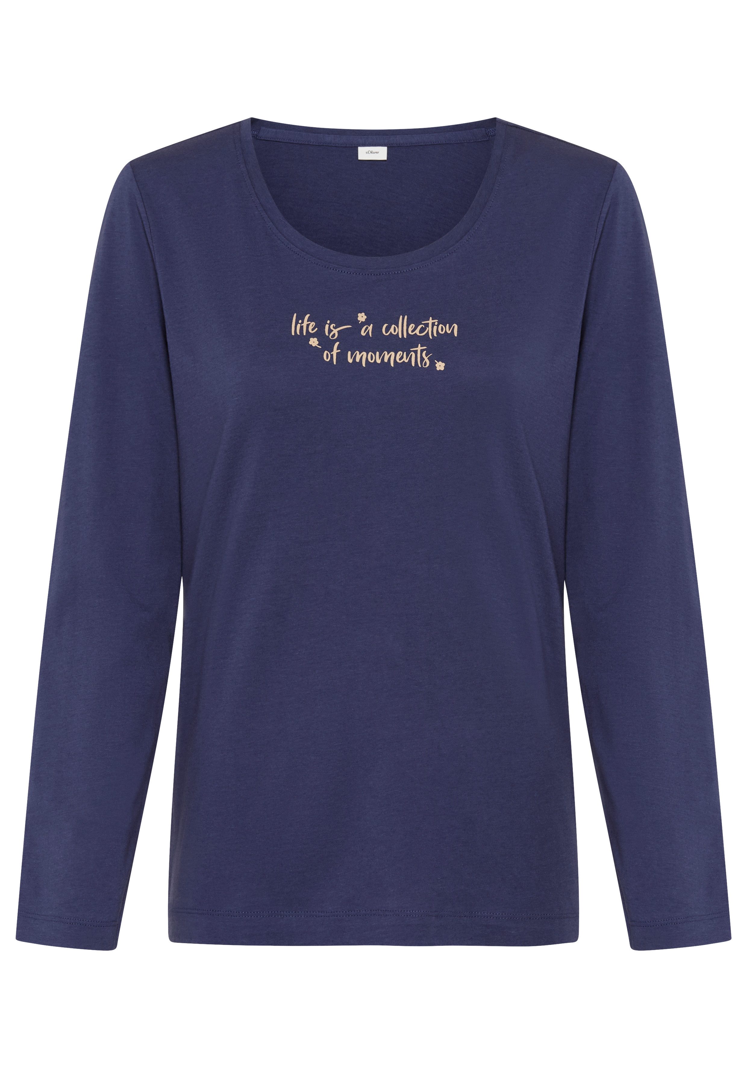 s.Oliver Pyjamaoberteil (1-tlg) mit Frontdruck