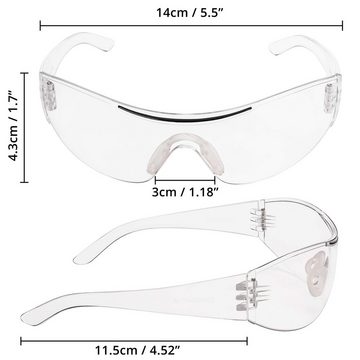 Kurtzy Arbeitsschutzbrille 24er Pack Schutzbrillen mit Gummi für sicheren Augenschutz, 24er Pack Schutzbrillen mit Gummieinsatz für sicheren Augenschutz