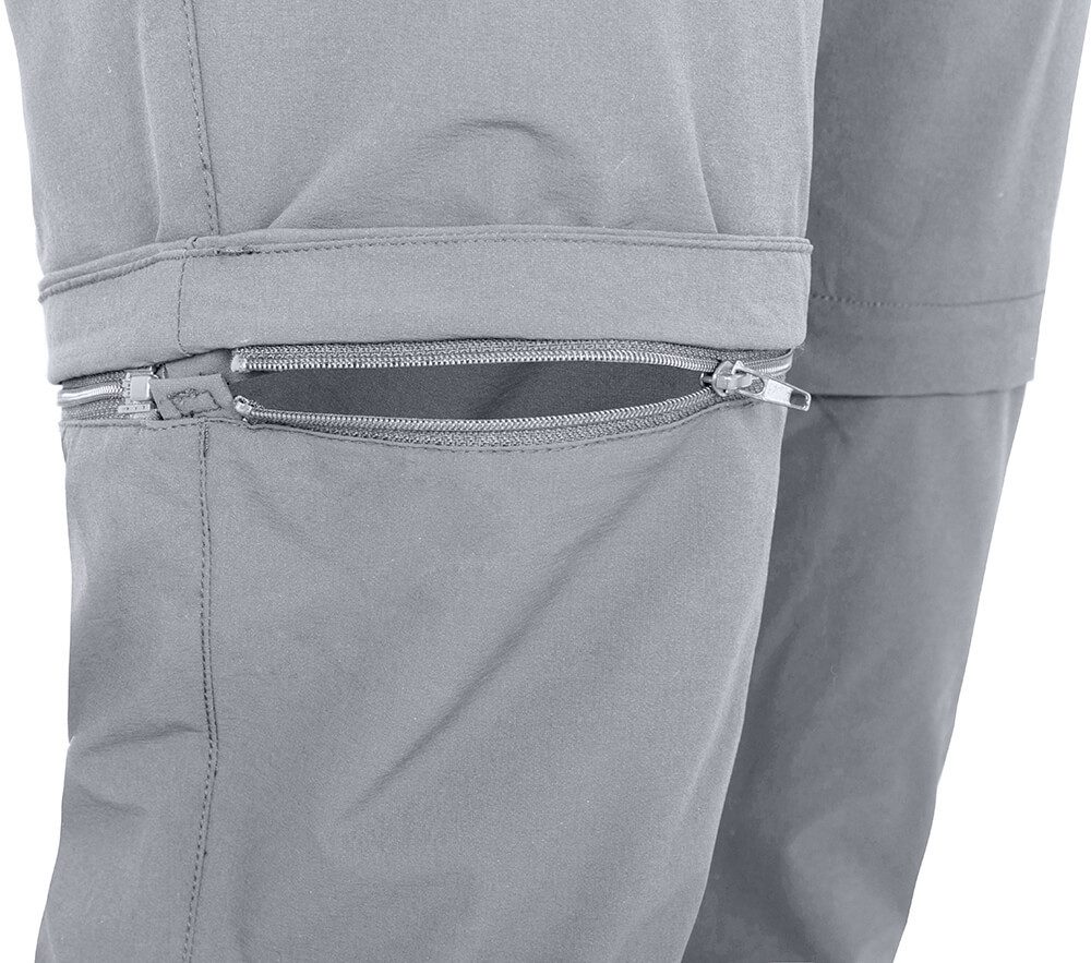 Bergson Outdoorhose ARRESÖ COMFORT Zipp Off Herren Wanderhose, leicht, strapazierfähig, Normalgrößen, hellgrau