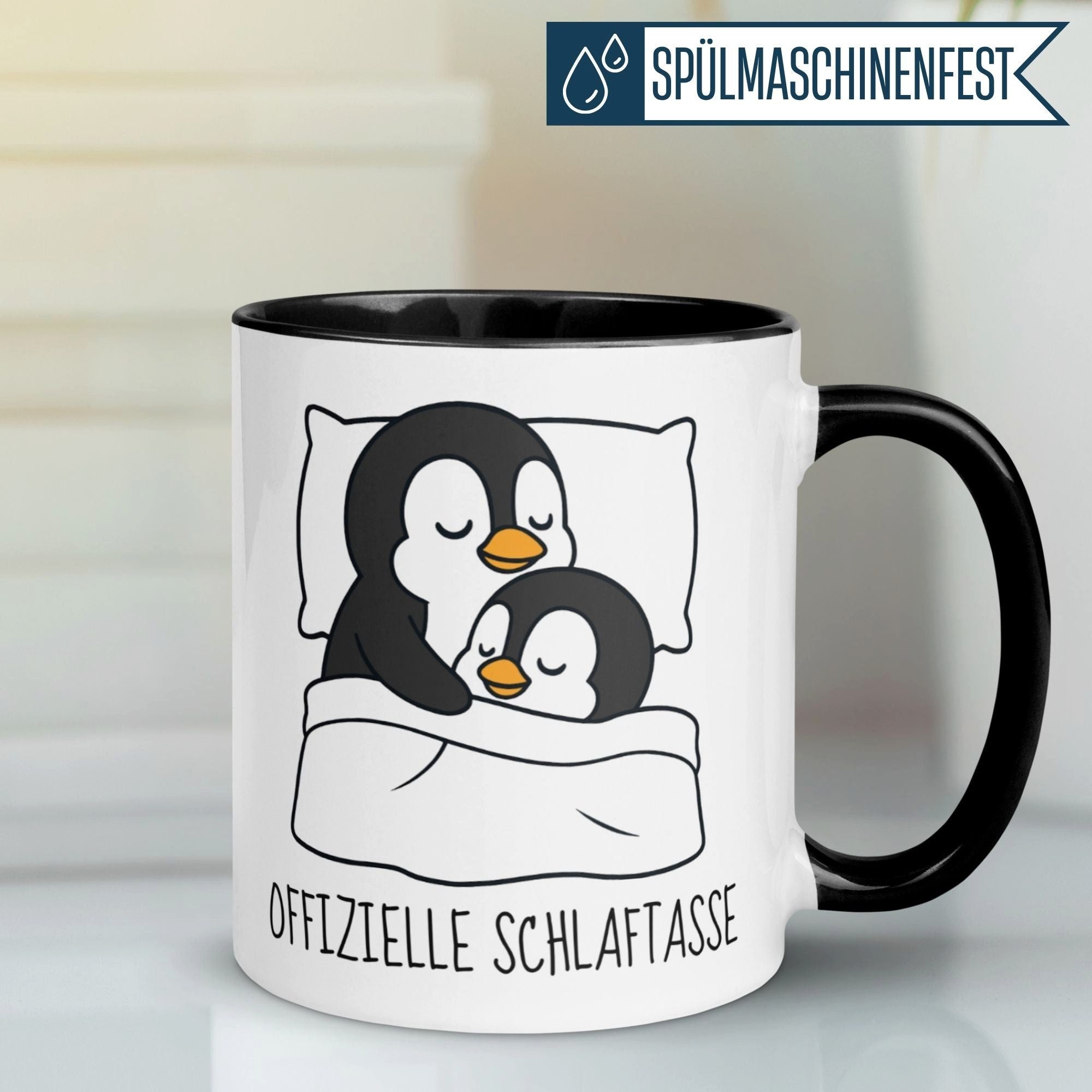 Momentals Tasse Pinguin – Offizielle Schlaftasse – lustiges Geschenk für Schlafanzug, Gratis Versand · Links-&Rechtshänder · Spülmaschinenfest