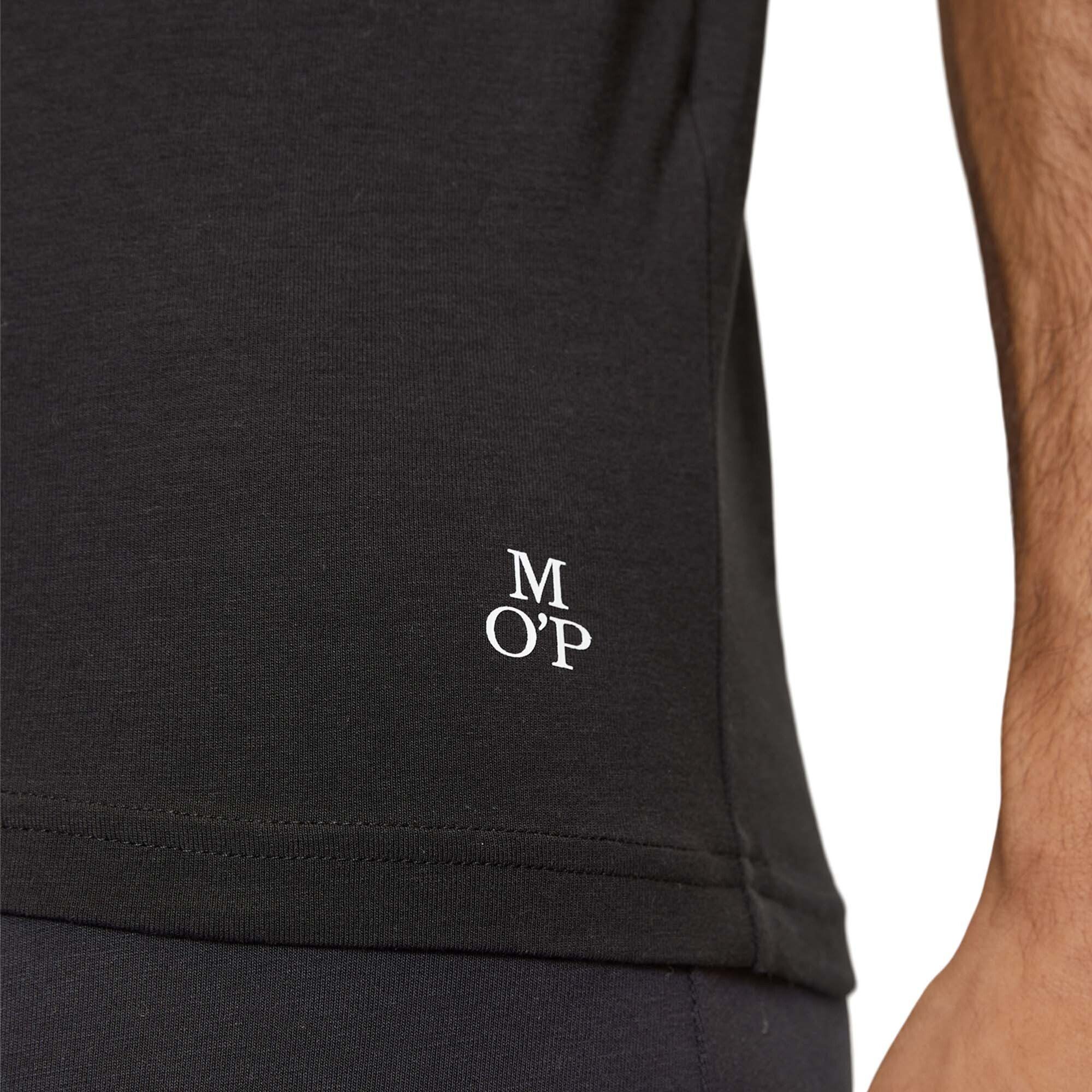 Marc O'Polo T-Shirt Organic Shirt, Herren Schwarz - 3er Pack T-Shirt, V-Neck