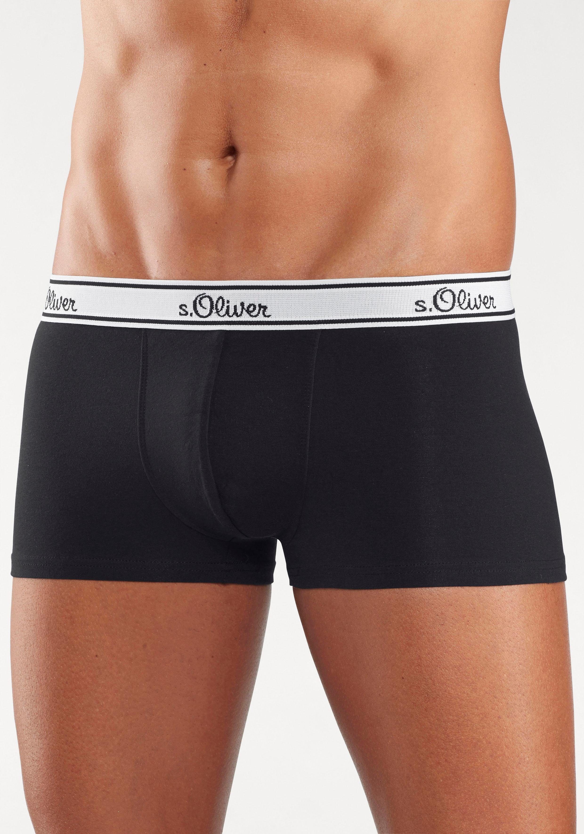 s.Oliver Boxershorts (Packung, schöne schwarz Pants Hipster-Form Retro in 3-St)