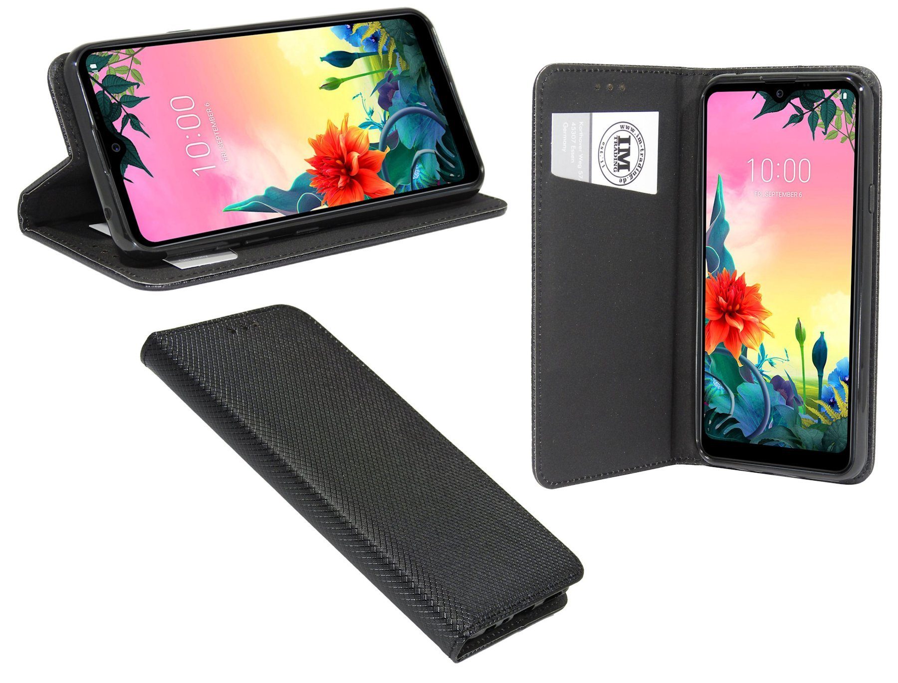 cofi1453 Handyhülle Hülle Tasche für LG K50S, Kunstleder Schutzhülle Handy Wallet Case Cover mit Kartenfächern, Stan