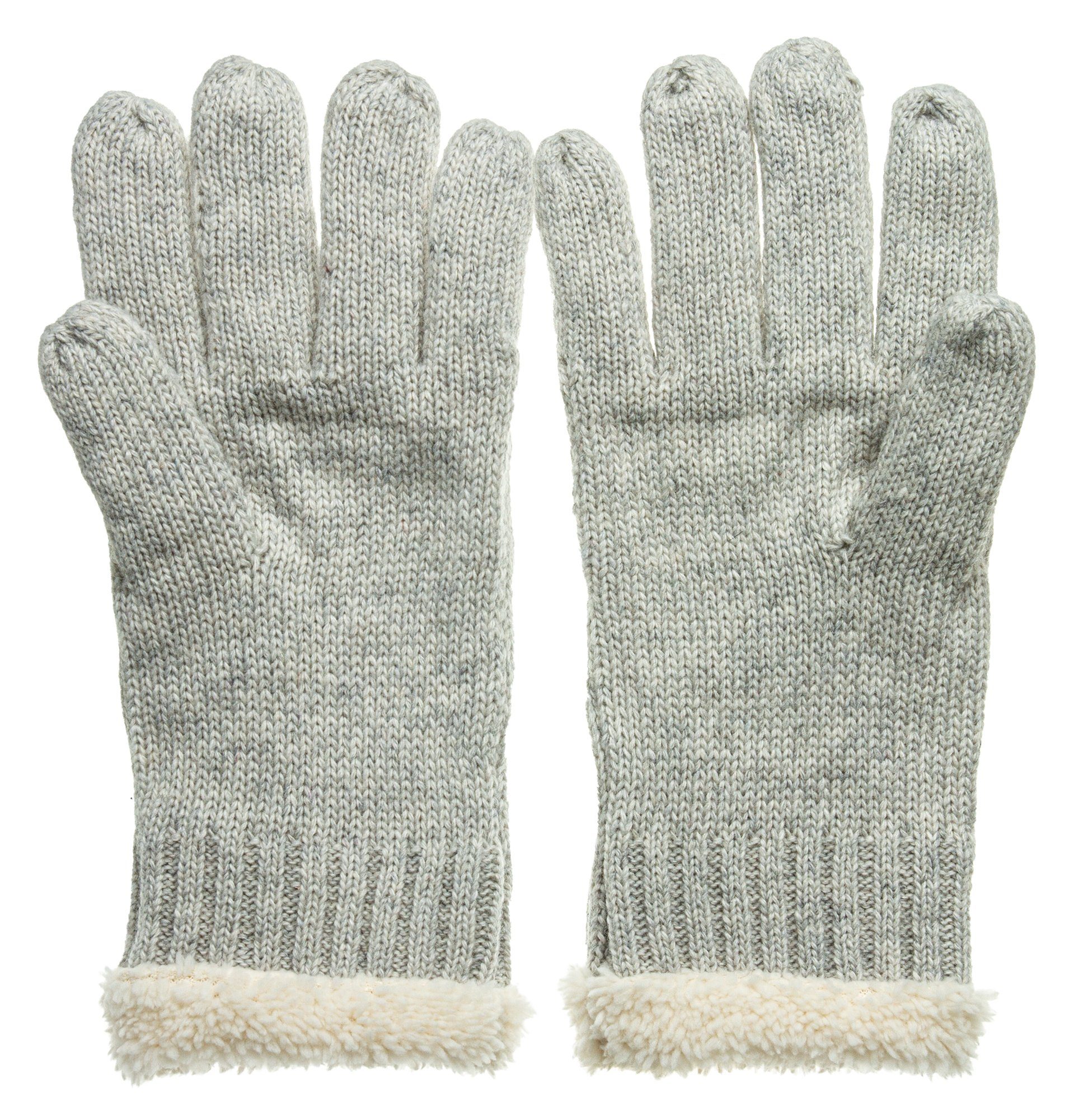 Caspar Strickhandschuhe GLV009 warm gefütterte Damen Strick Handschuhe mit eingesticktem Eiskristall