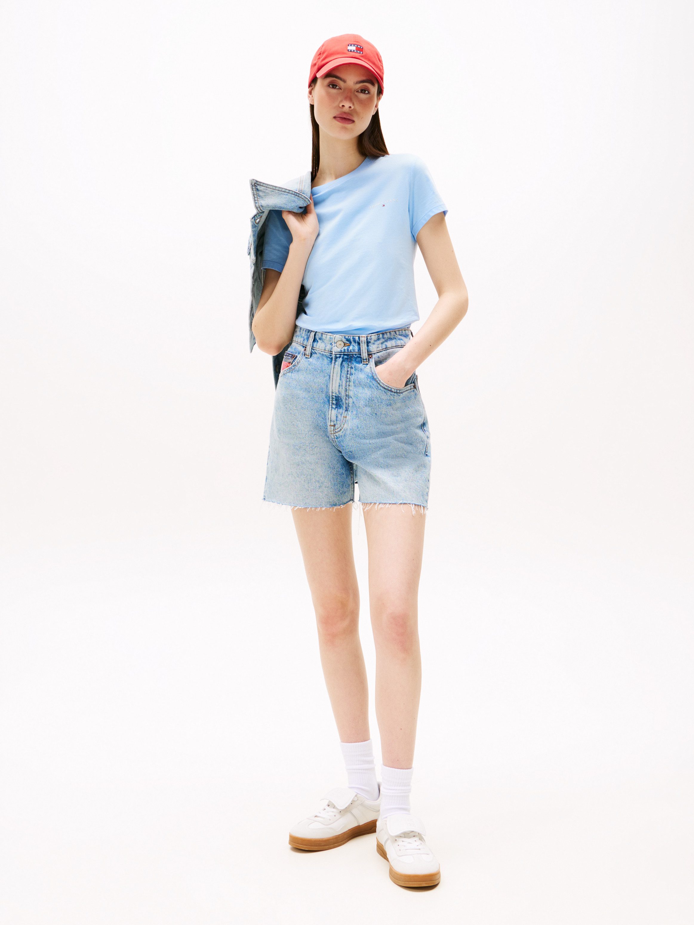 Tommy Jeans Kurzarmshirt TJW SLIM LINEAR günstig online kaufen