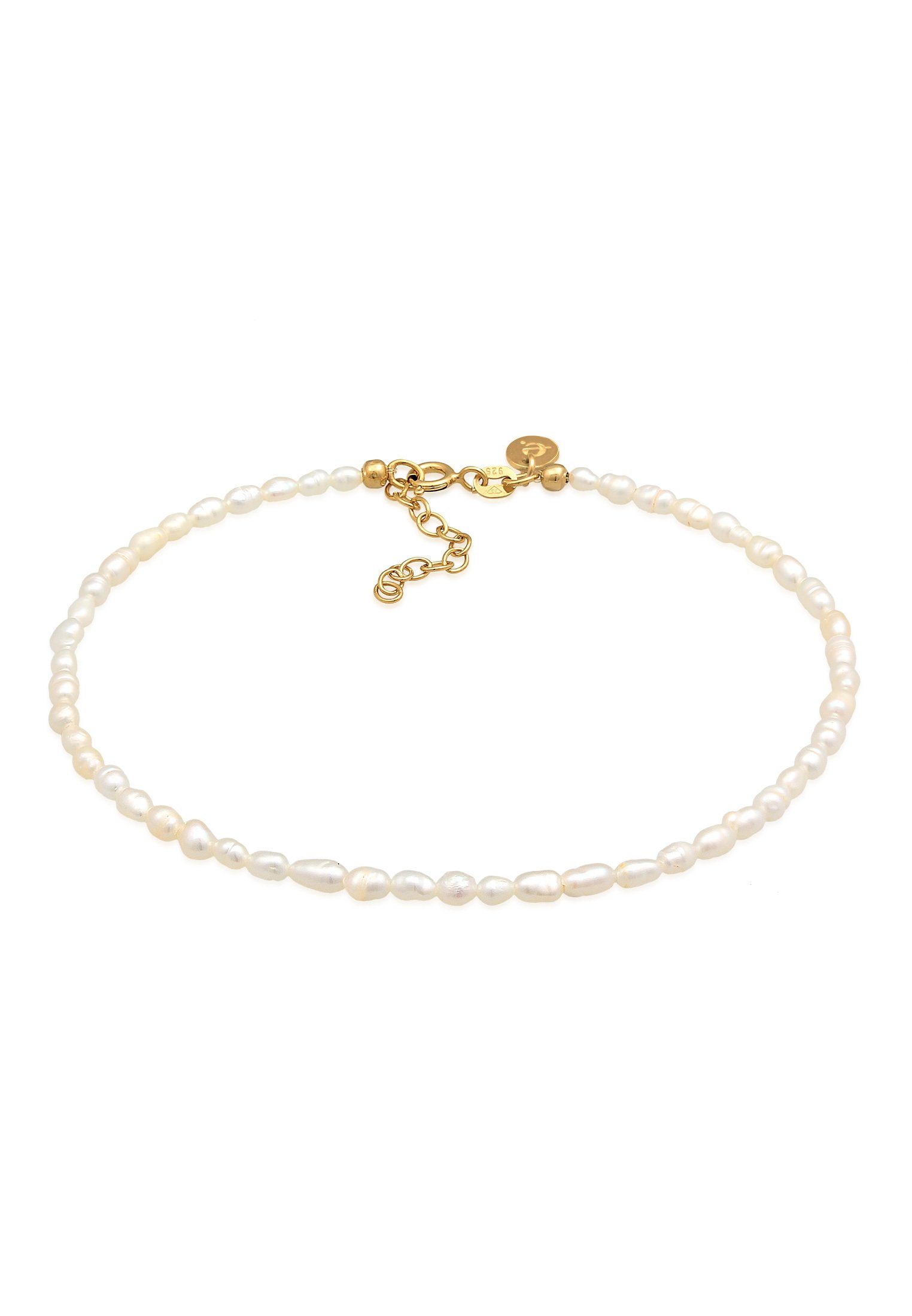 Elli Premium Fußkette Süßwasserperlen Klassik 925 günstig online kaufen