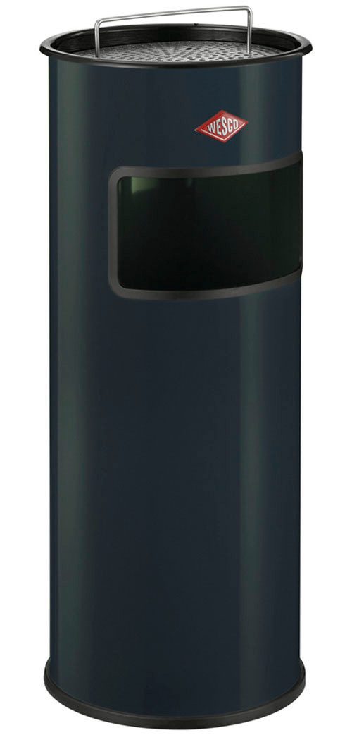 WESCO Aschenbecher Standascher 30 L, mit Sieb, mit Einwurfschlitz und herausnehmbarem Sieb