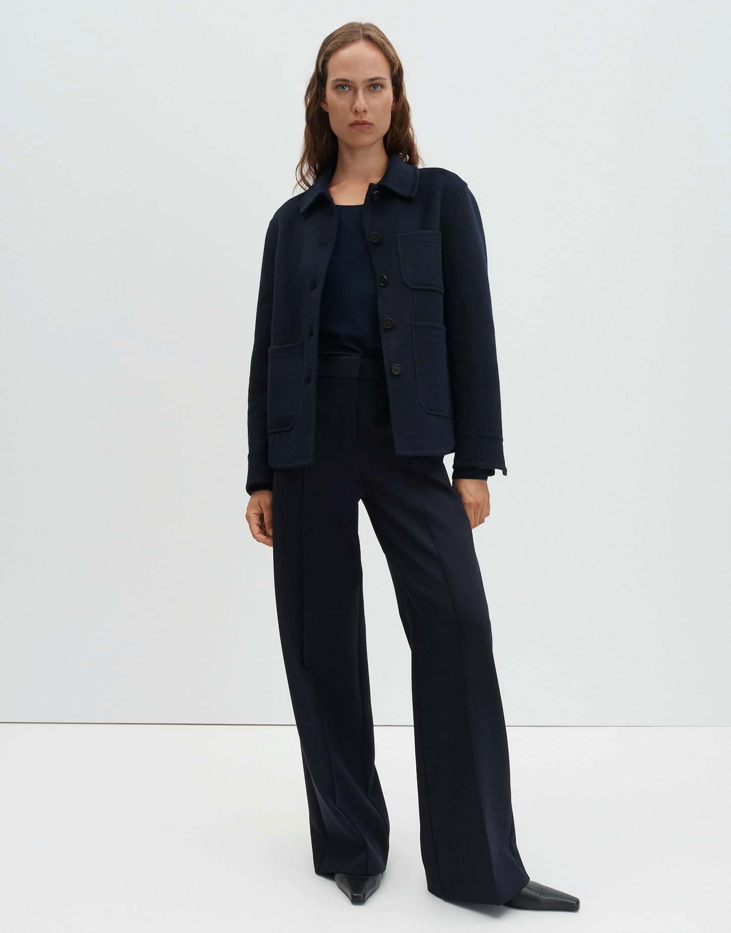 Wolljacke NATTA Regular im Overshirt Stil