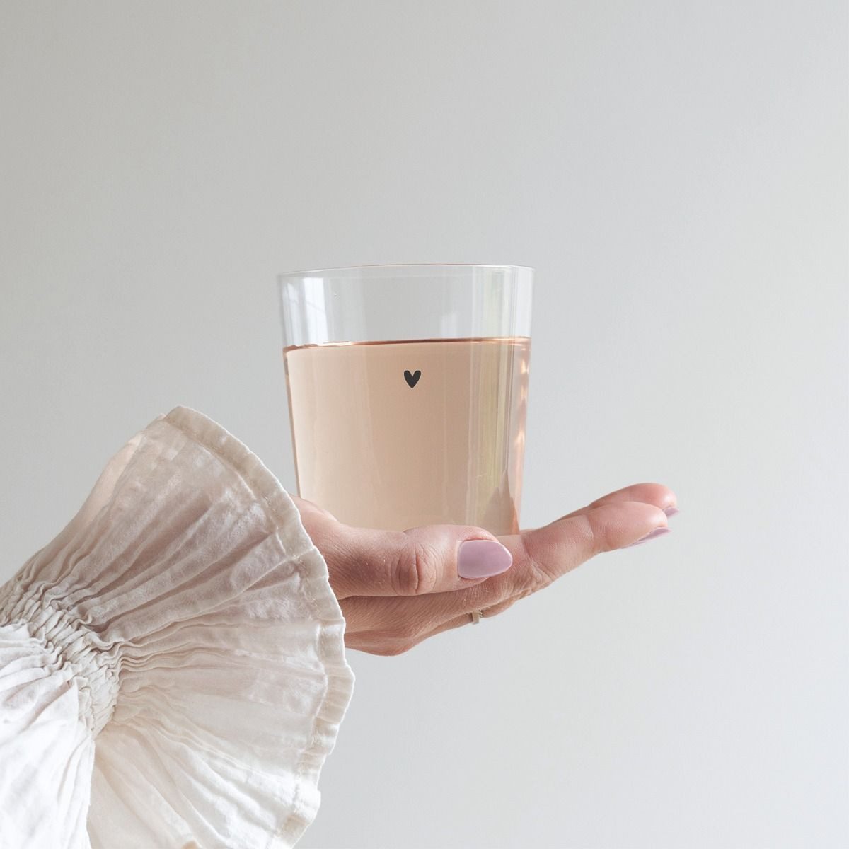 Bastion Collections Glas HEART, Glas, Handwäsche, transparent, Herz, H: 9cm