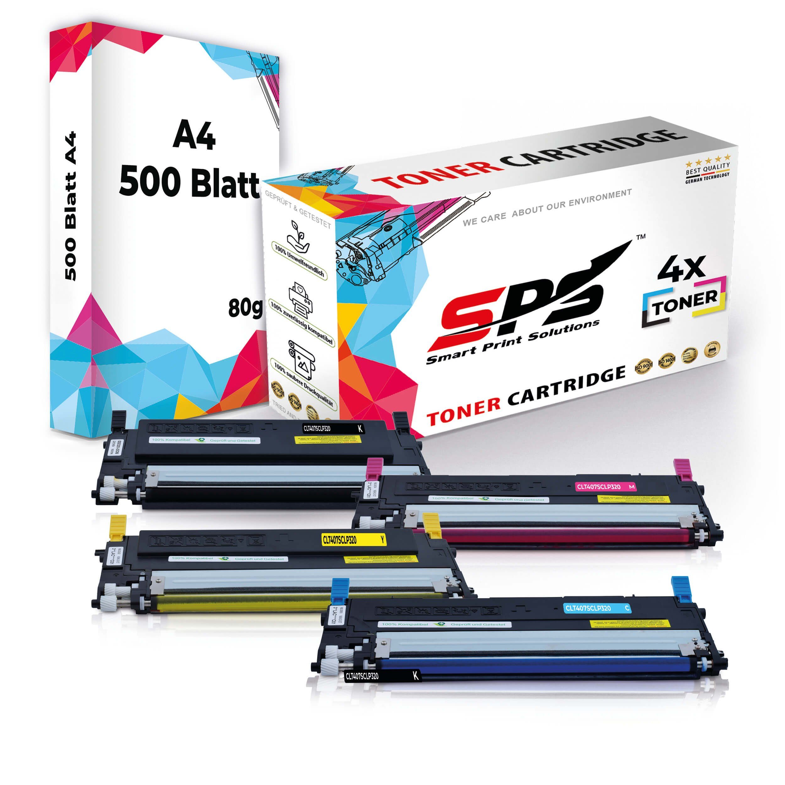 SPS Tonerkartusche Druckerpapier A4 + 4x Multipack Set Kompatibel, (5er Pack, 4x Toner,1x A4 Druckerpapier)