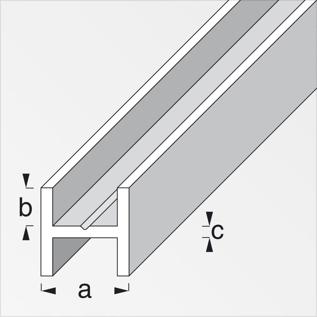 alfer Vierkantstange alfer Quadrat-H 1 3.25 x m, 7.5 Aluminium Aluminium mm 1 x