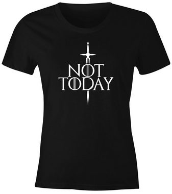 MoonWorks Print-Shirt Damen T-Shirt Not Today lustige Sprüche Serie Zitat Frauen Fun-Shirt Moonworks® mit Print