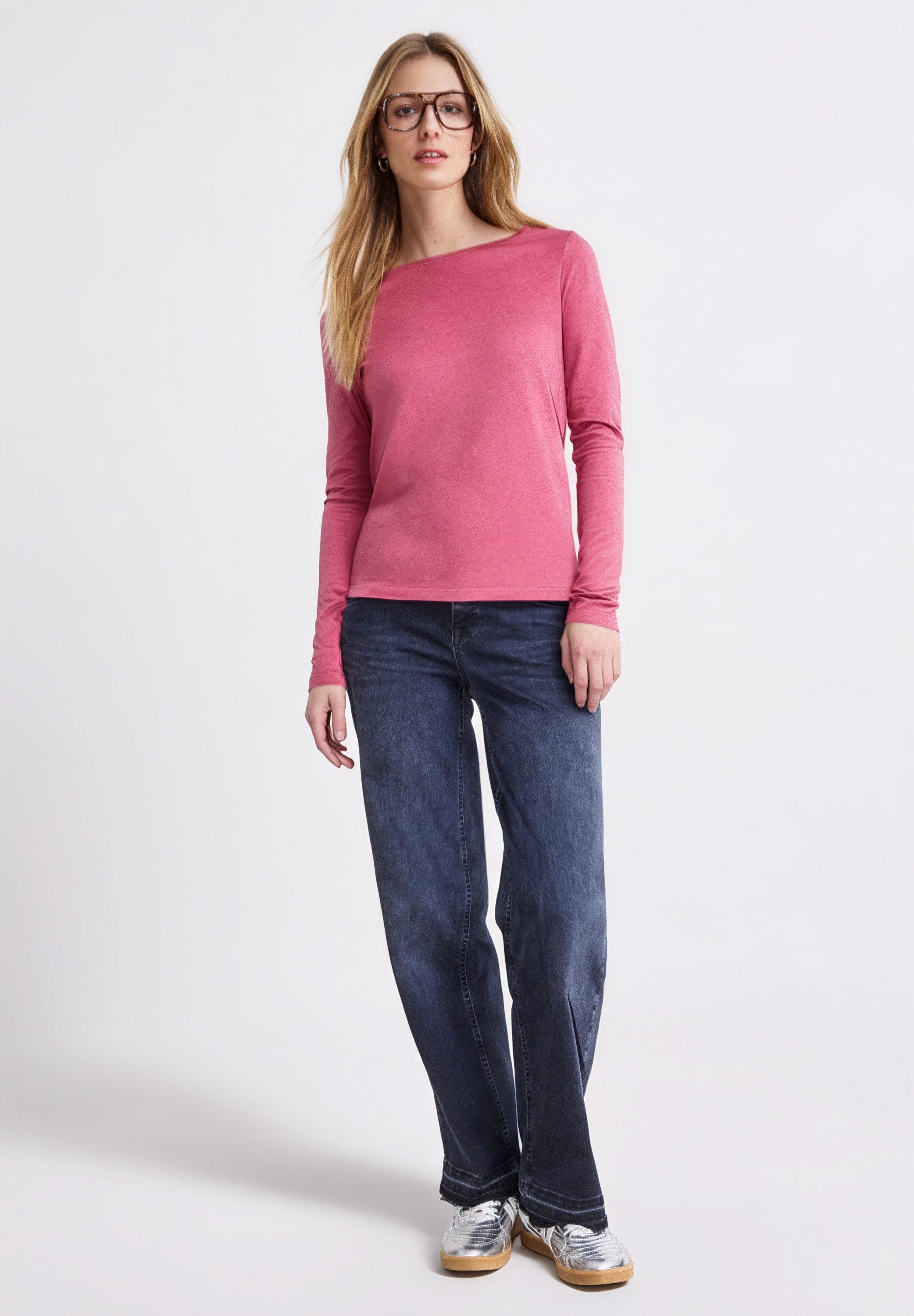 STREET ONE STUDIO Langarmshirt mit U-Boot-Ausschnitt