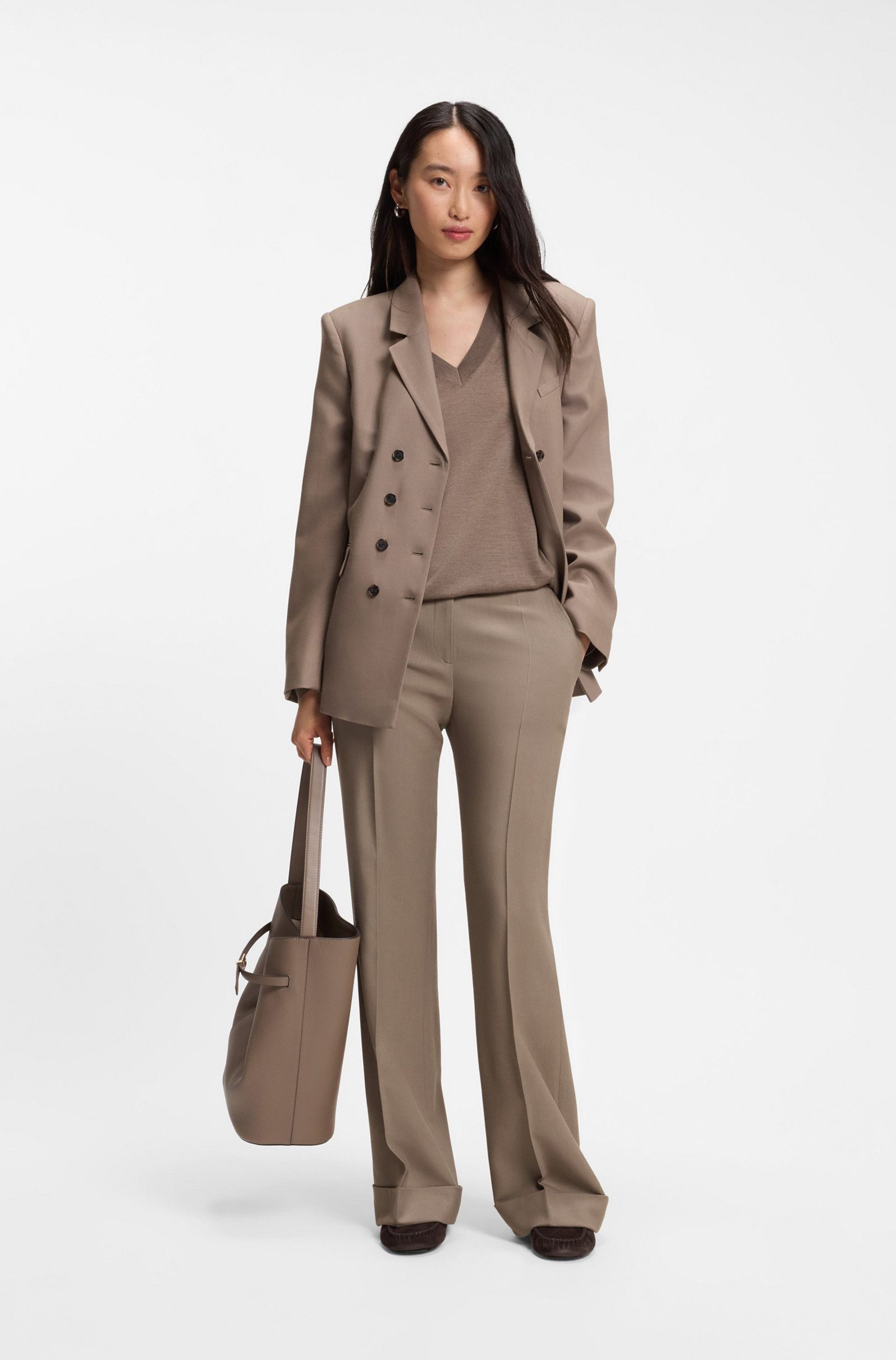 BOSS Stoffhose Talia aus Stretch-Gabardine (1-tlg)