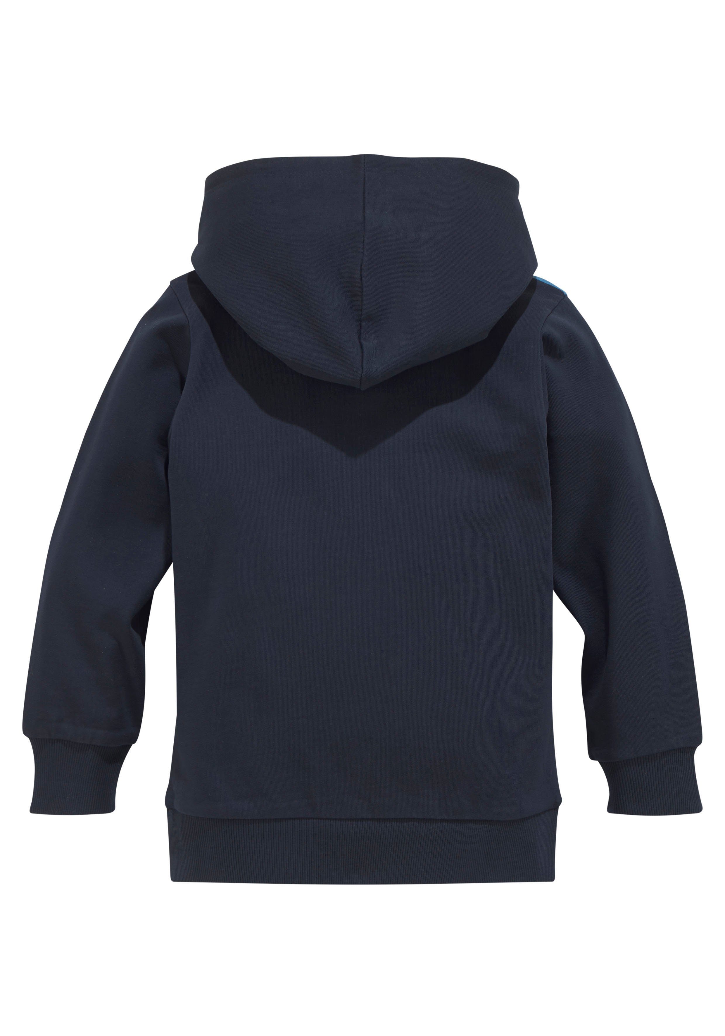 KIDSWORLD Kapuzensweatshirt Traktor - Fotodruck bedrucktes Design, aus angerauter Sweatware, mit Rippbündchen