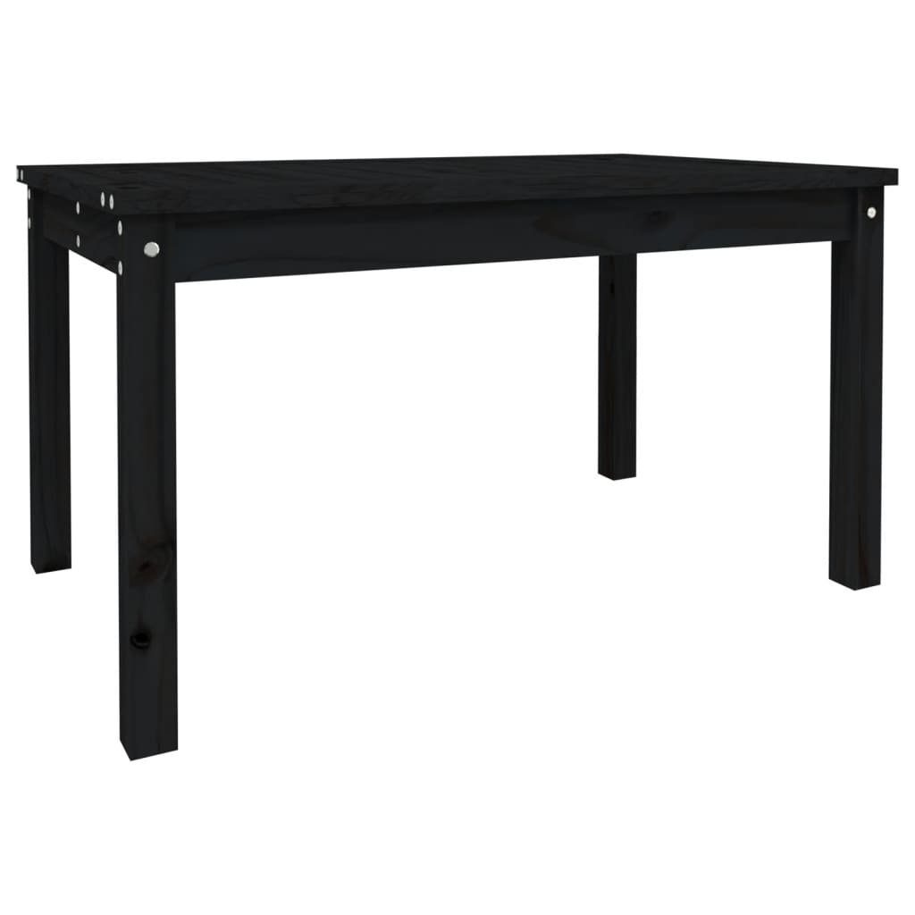 Gartentisch Gartentisch Schwarz 82,5x50,5x45 cm Massivholz Kiefer