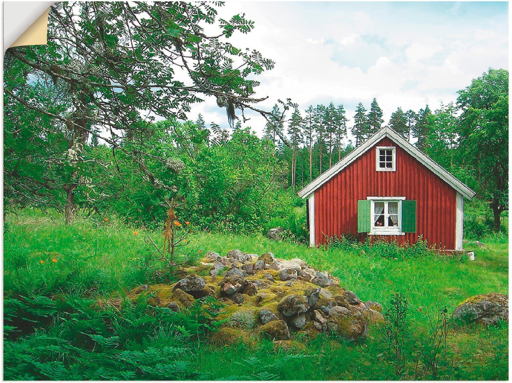 Artland Wandbild Schweden Landschaftsfotografie, Wiesen & Bäume (1 St), als Leinwandbild, Wandaufkleber oder Poster in versch. Größen