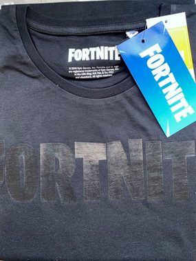 Fortnite T-Shirt FORTNITE T-SHIRT schwarz / schwarz Logo Epic Games Jugendliche + Erwachsene Gr. S M L XL XXL