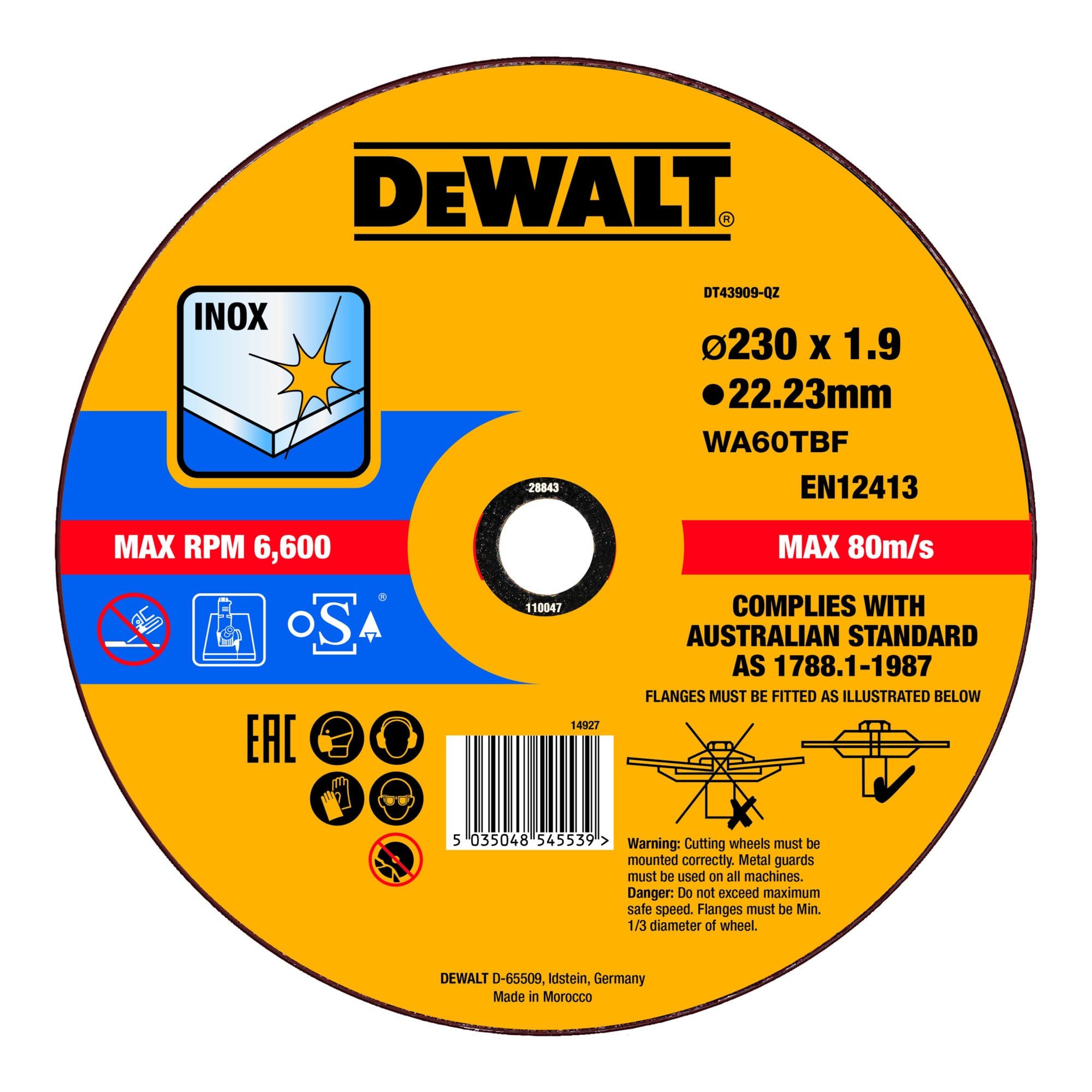DeWalt Trennscheibe DEWALT High Performance Trennscheibe Edelstahl flach 230x1,9mm