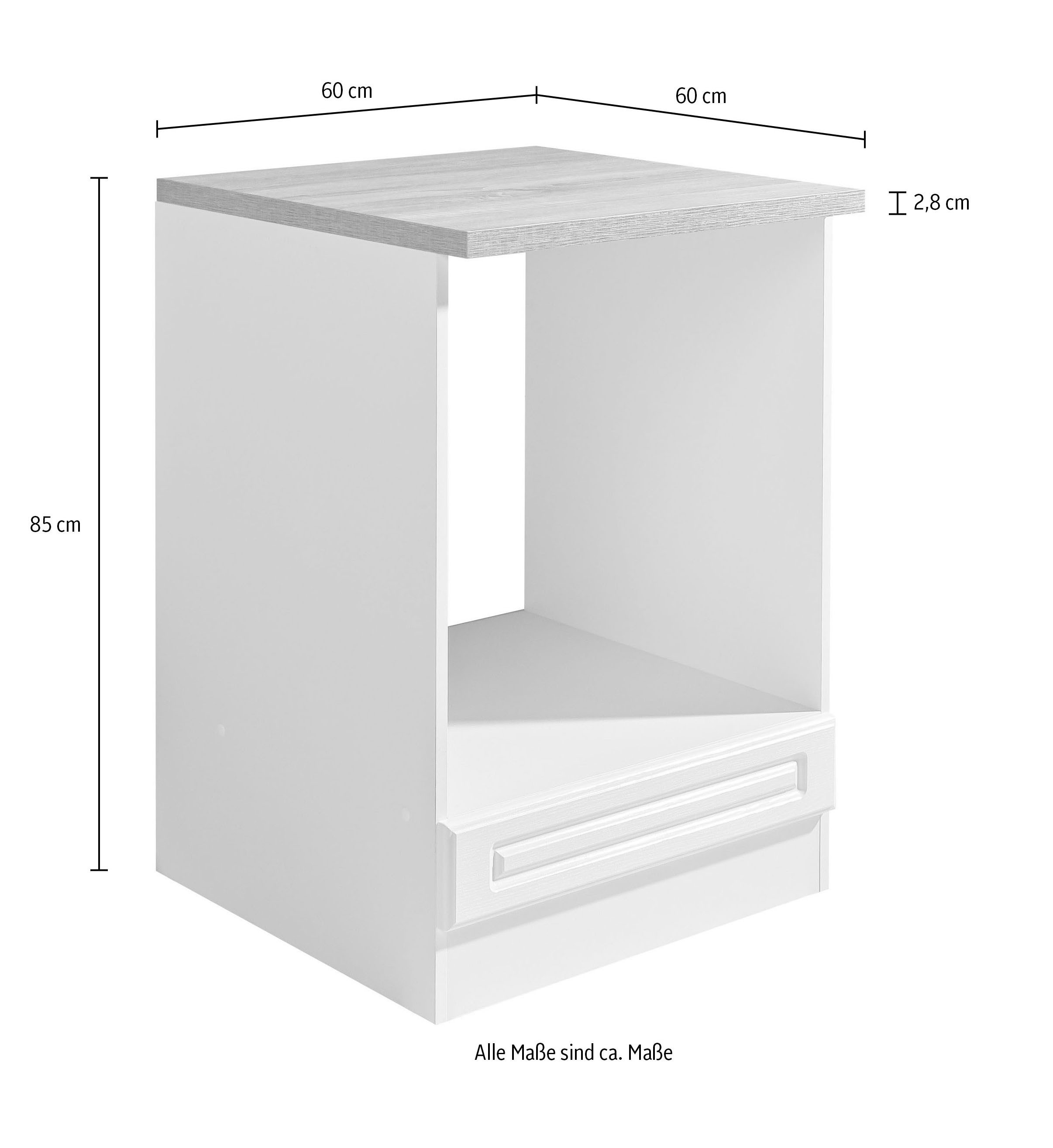 wiho Küchen Herdumbauschrank Linz 60 cm breit, in Landhaus-Optik – Bild 5 von 5