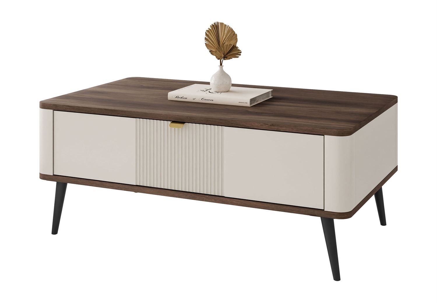 Lookway Couchtisch AUTUMN mit verschließbarem Fach unter der Tischplatte, 100x42x60 cm