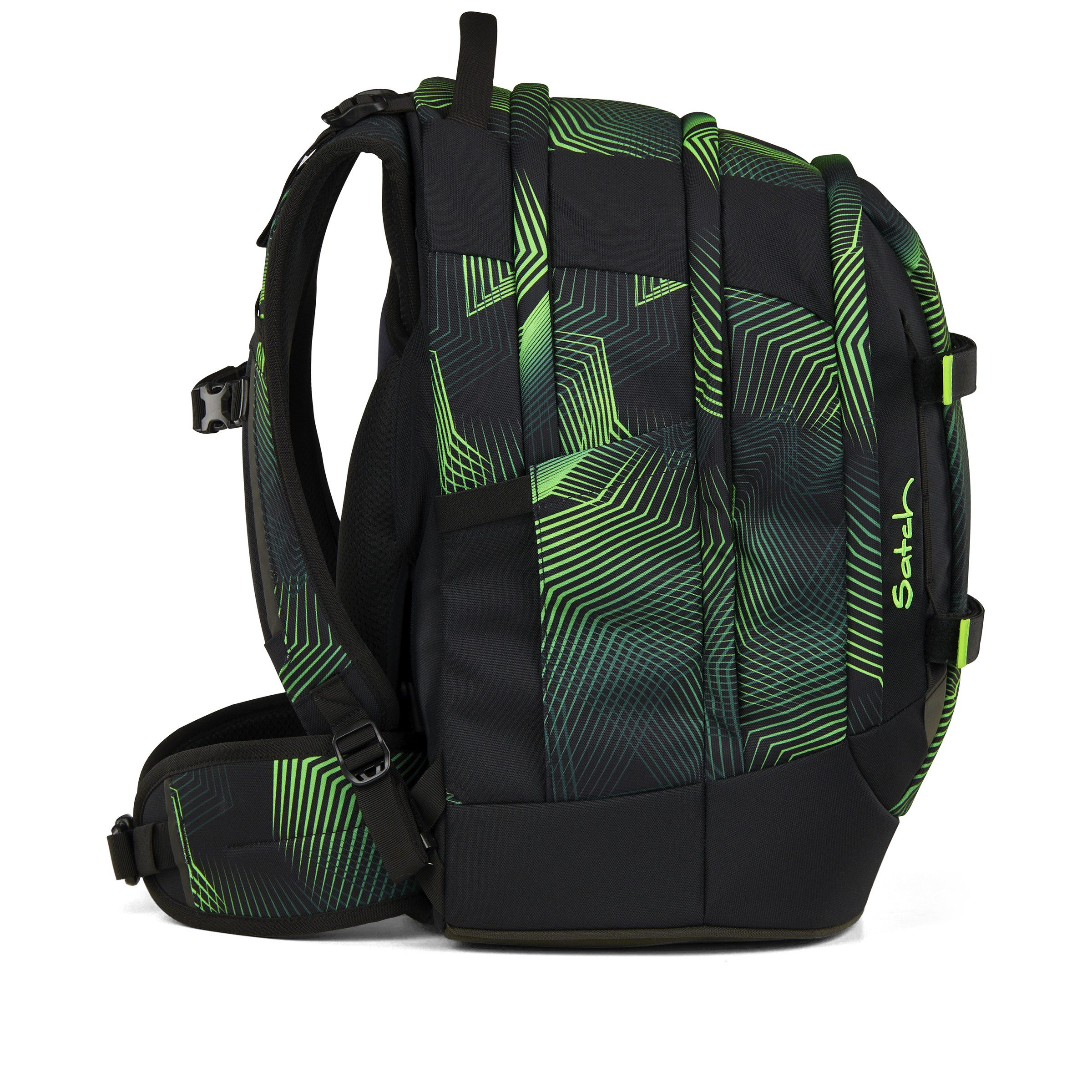 Satch Schulranzen Schulrucksack PACK Seismic Green (1 Stück), ergonomisch, Your-Size-System: auf Körpergröße anpassbar – Bild 4 von 5