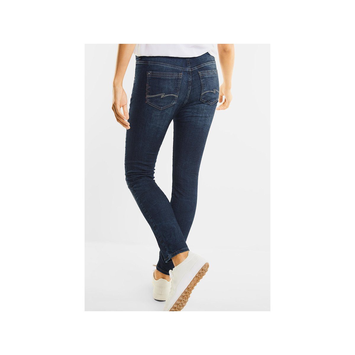 STREET ONE Slim-fit-Jeans blau regular (1-tlg)