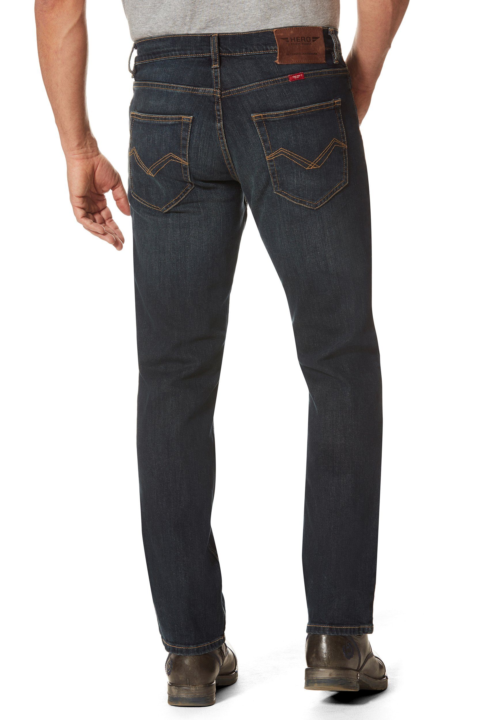 Medoox Stretch) Straight-Jeans by John - antic blue HERO 7048 (Denver