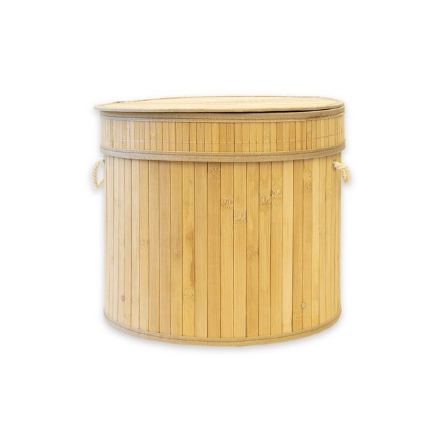 Karat Wäschekorb „Wäschesammler mit Griffen“, In zwei Formen erhältlich, 100% Bambus