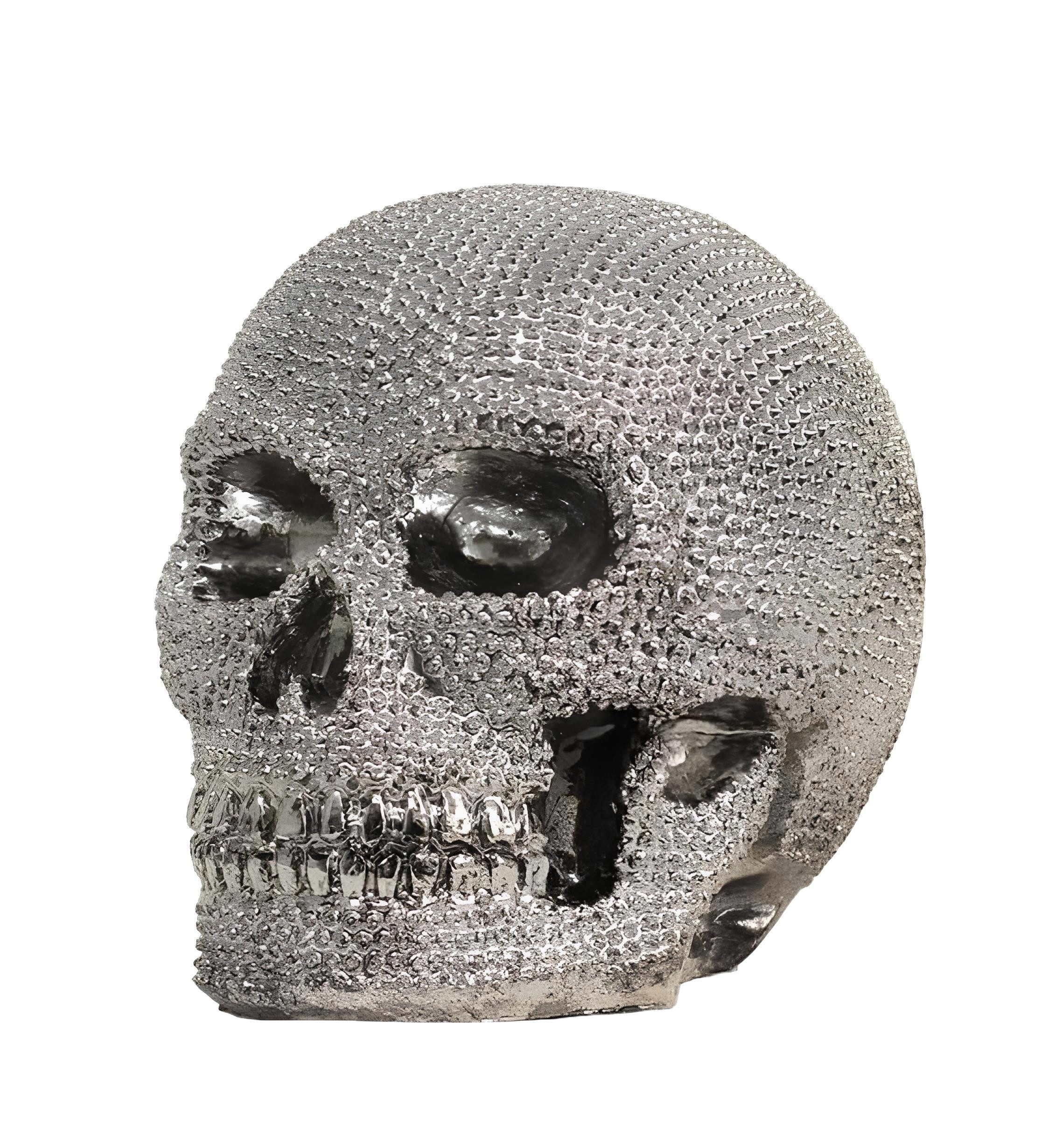 JVmoebel Skulptur Modern Design Schädel mit Stein Skulptur Dekorationen Skulpture (Skulptur), Made in Europa