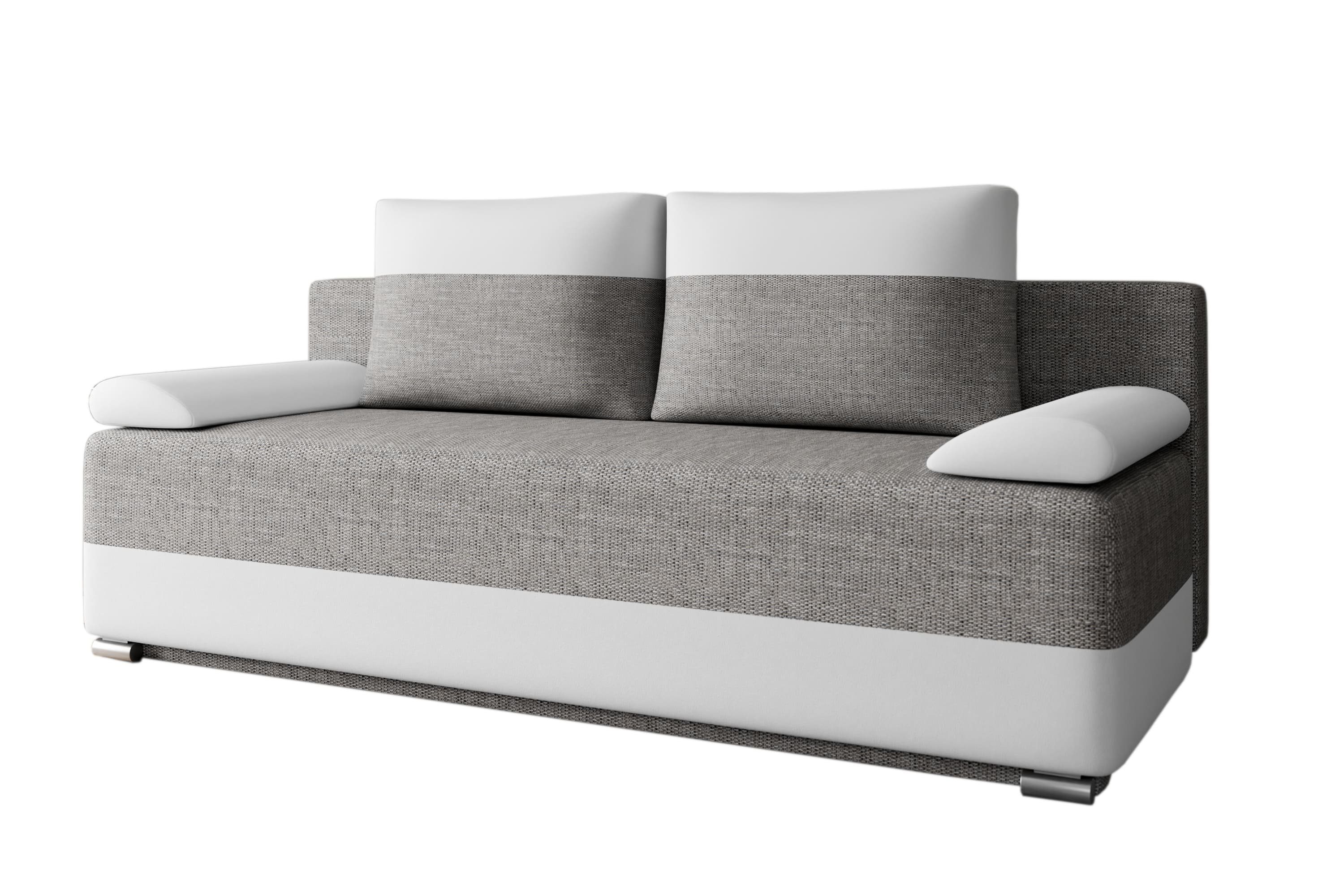 MOEBLO Schlafsofa ATLANTA, Schlafcouch Sofa Couch für Wohnzimmer Schlafsofa Federkern Sofagarnitur Polstersofa mit Bettfunktion, mit Schlaffunktion und Bettkasten, - (BxHxT): 200x90x96 cm