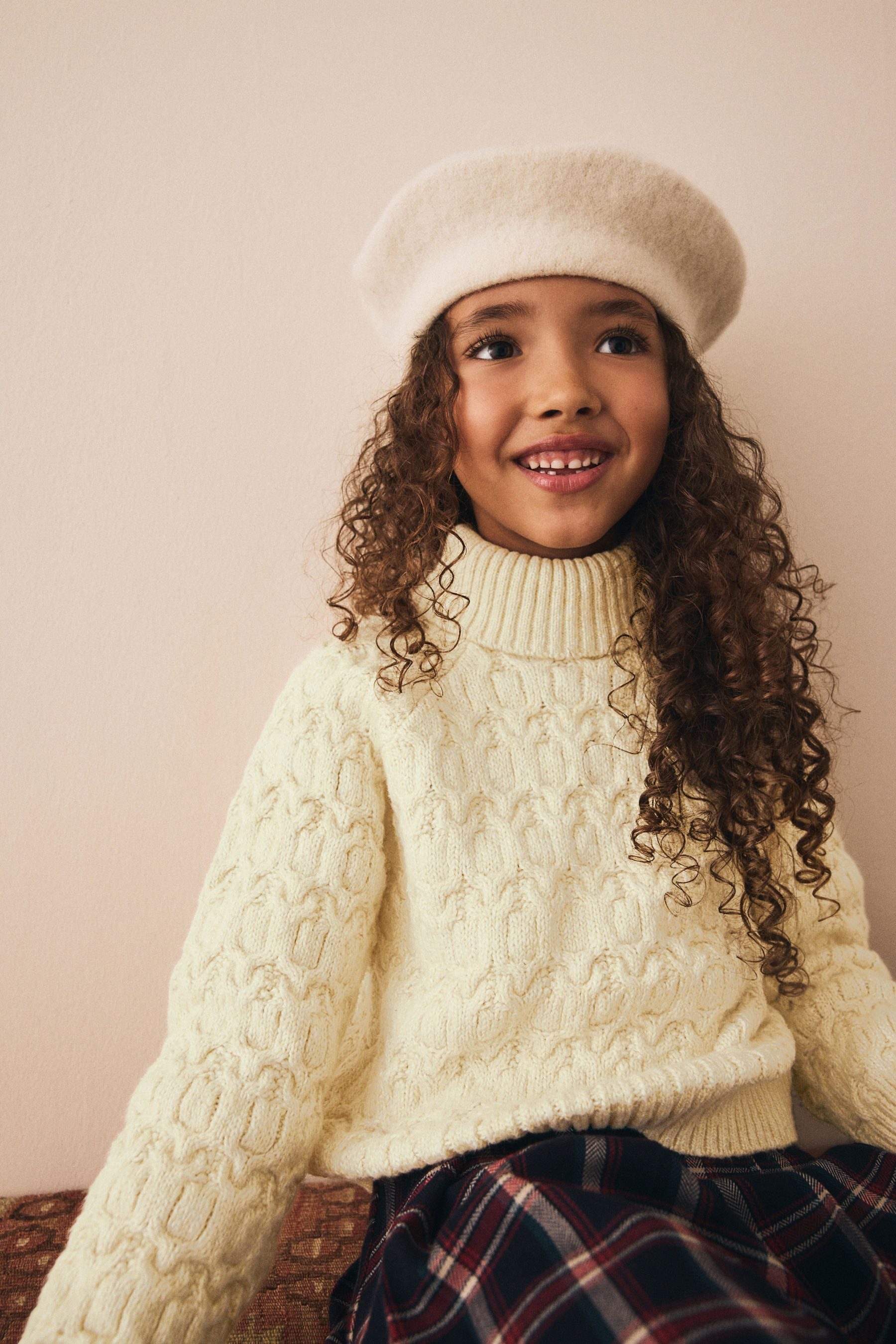 Next Strickpullover Rollkragenpullover mit Zopfmuster (1-tlg)